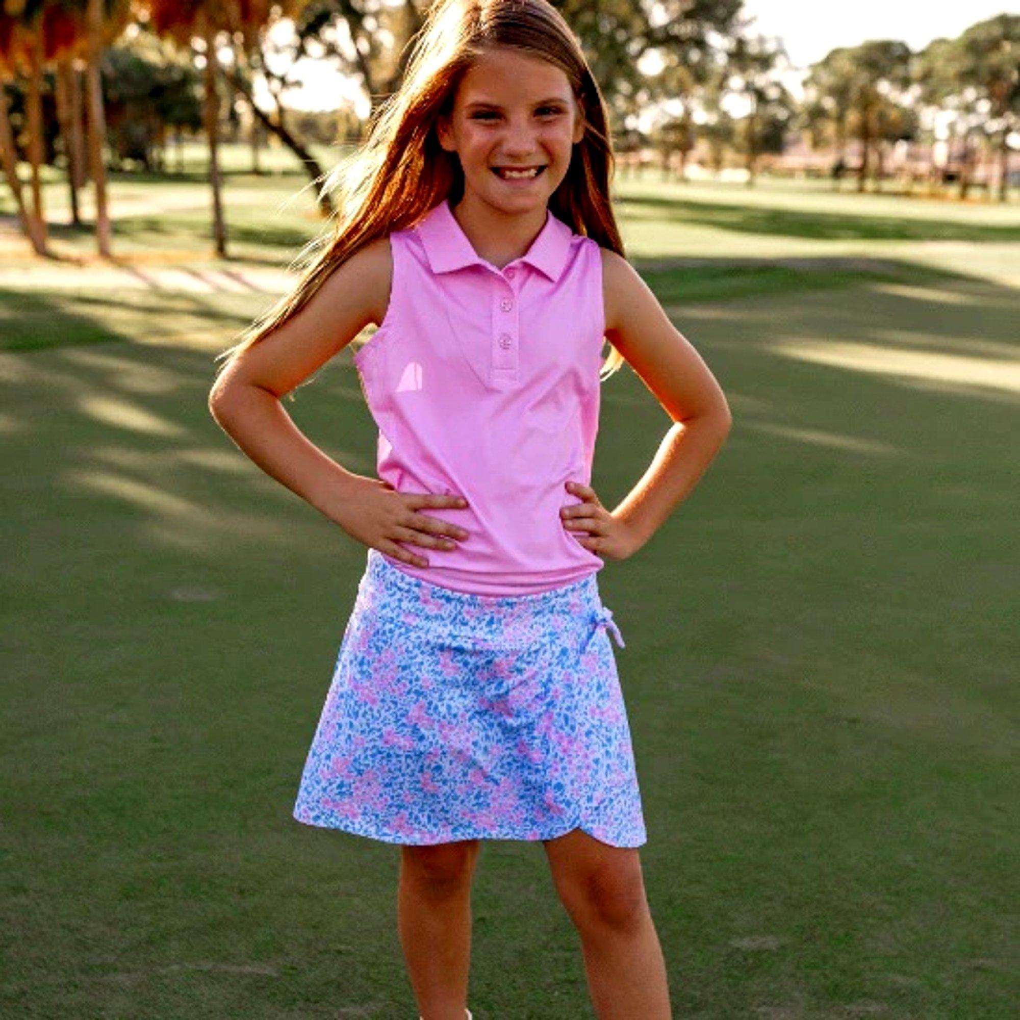 Girls Bella Knit Foral Skort