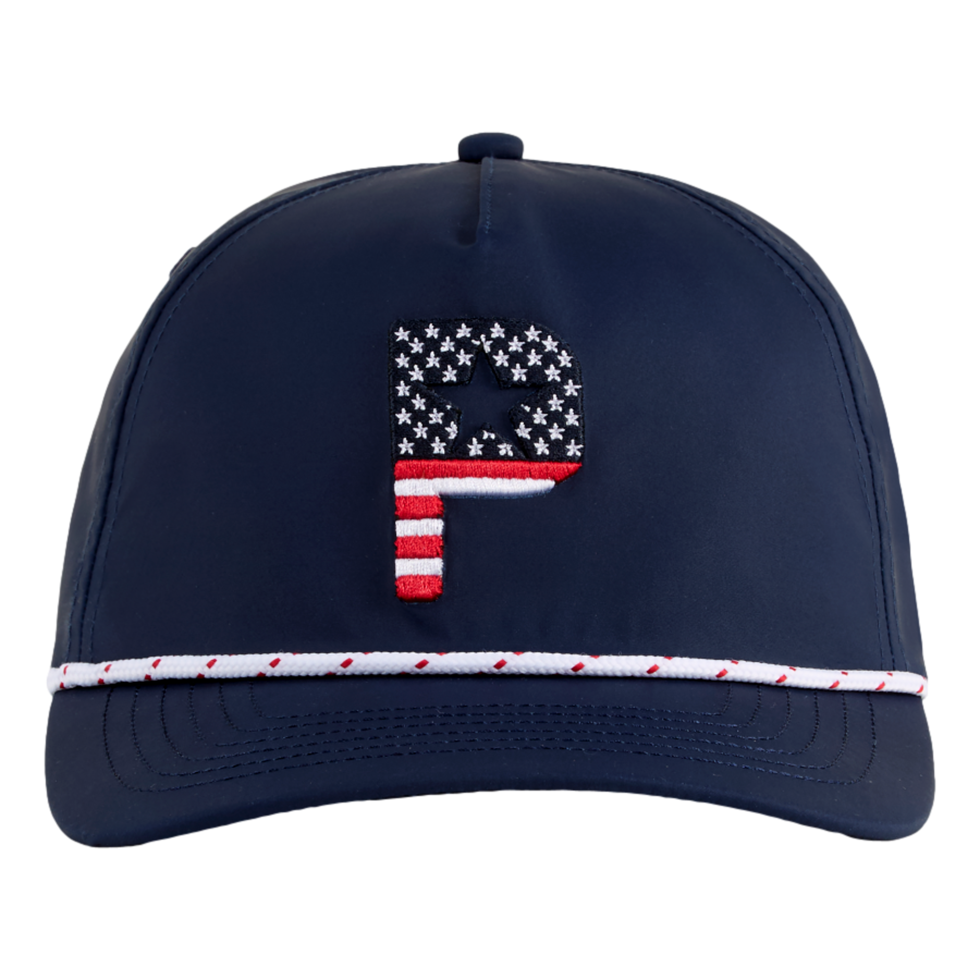 Pars And Stripes 5 Panel Golf Cap