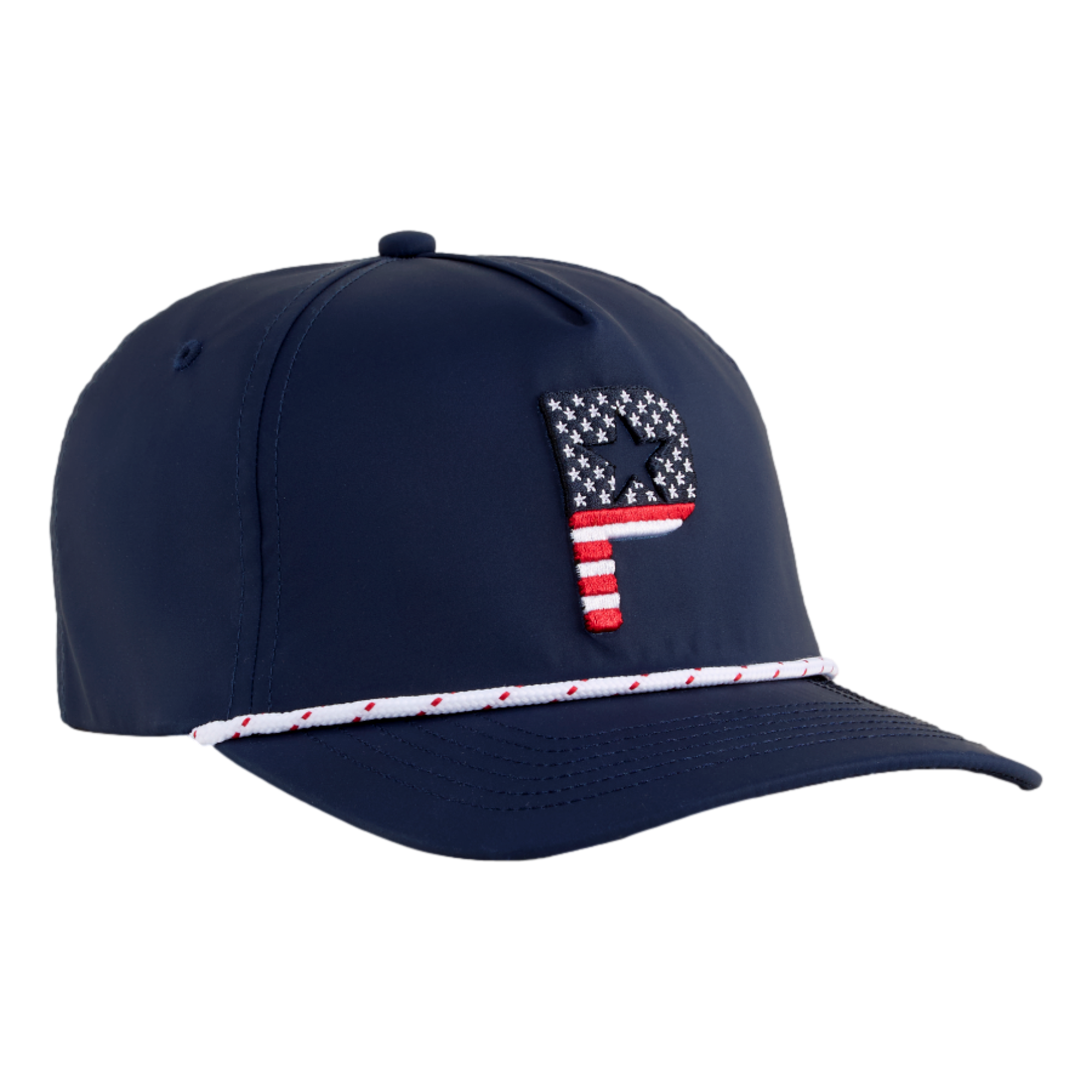 Pars And Stripes 5 Panel Golf Cap