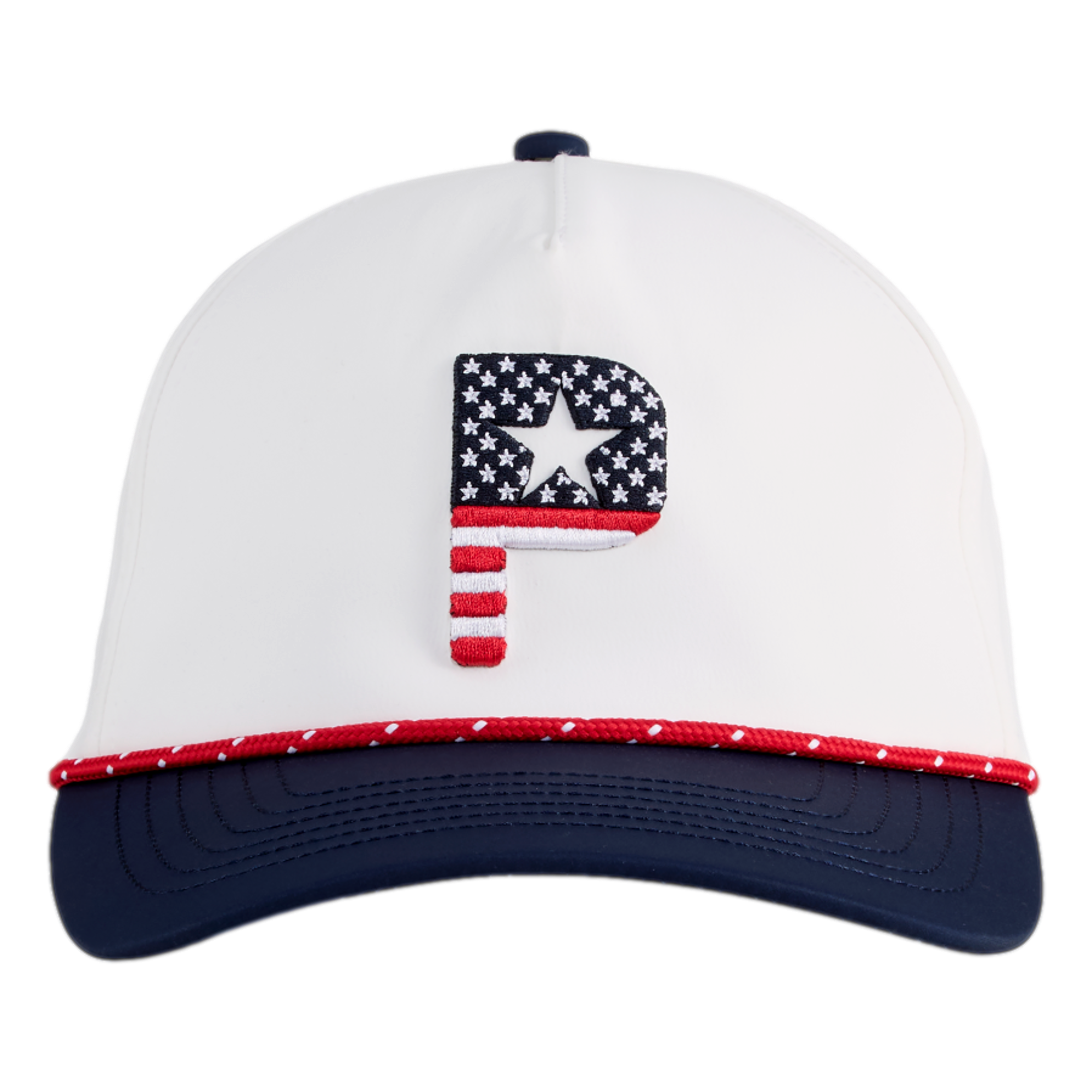 Pars And Stripes 5 Panel Golf Cap
