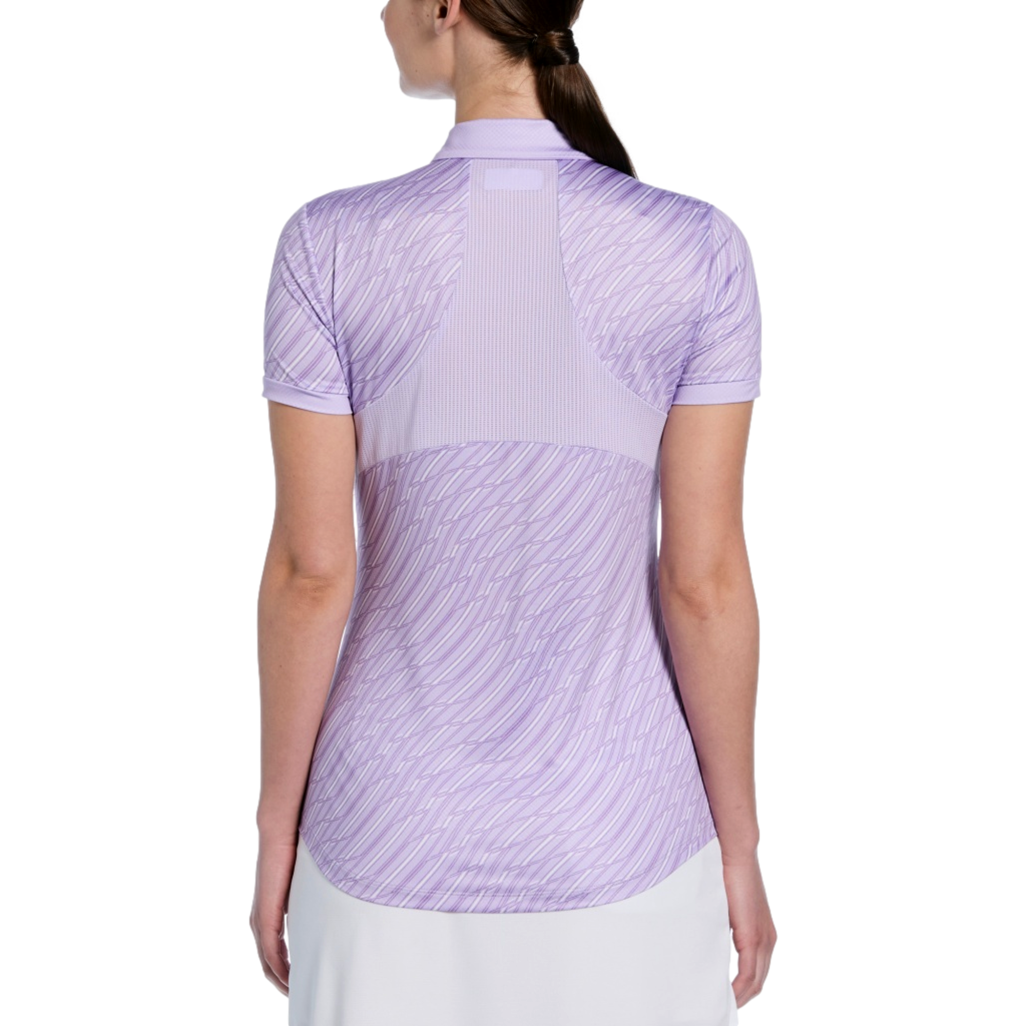 Wave Stipe Sleeveless Women's Short Sleeve Golf Polo Shirt