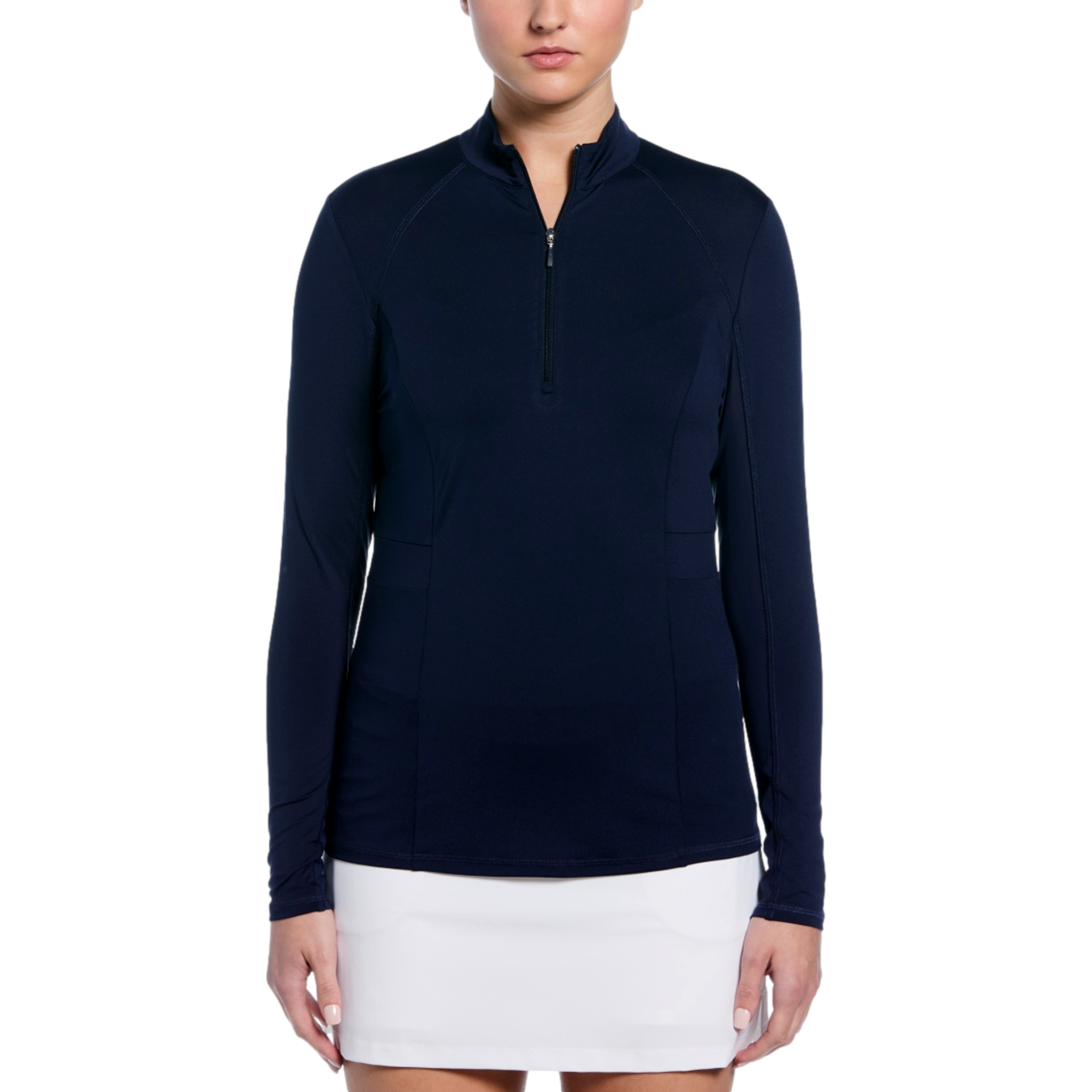 Women's Solid Sun Protection Quarter Zip