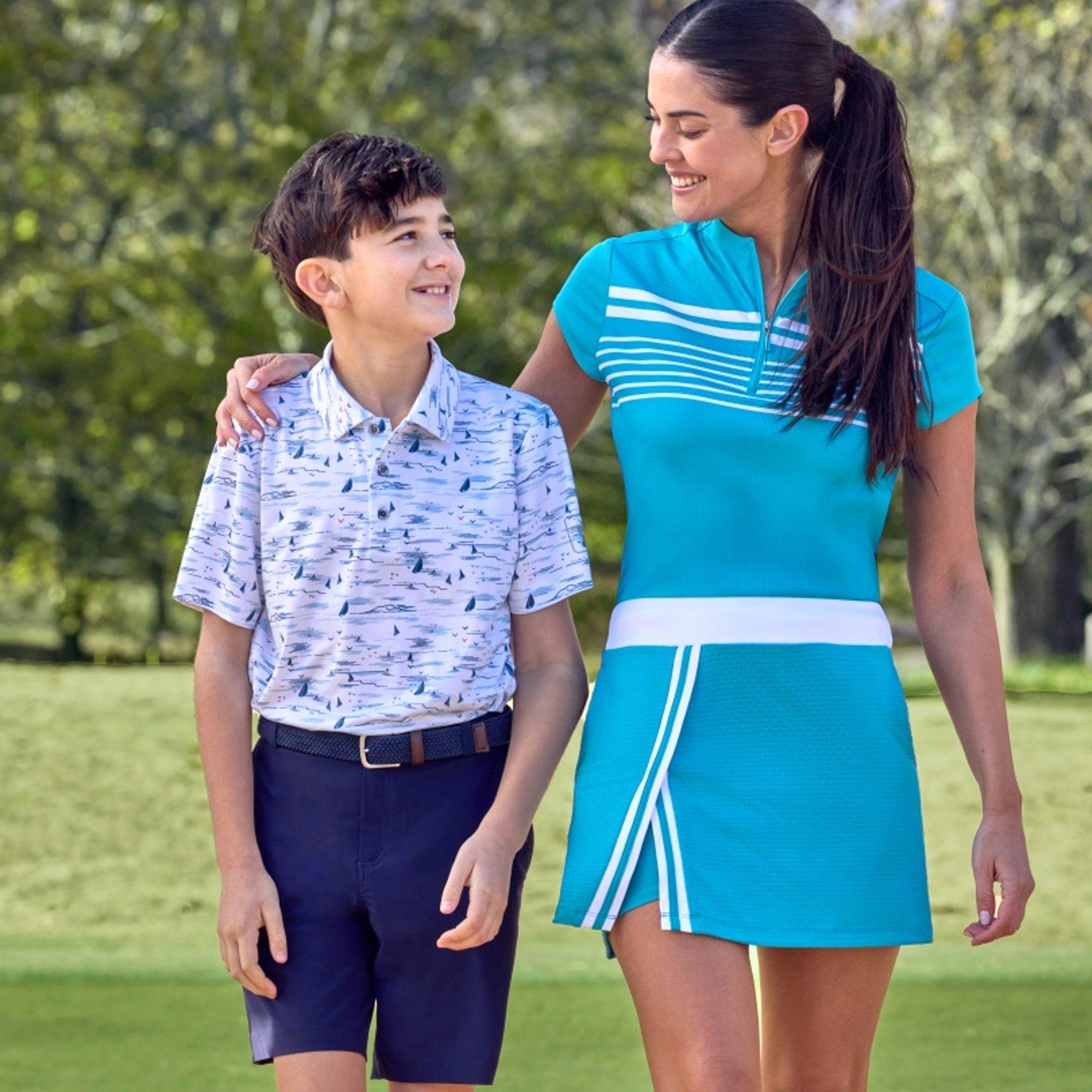 Textured Colorblock Women's 15" Golf Skort