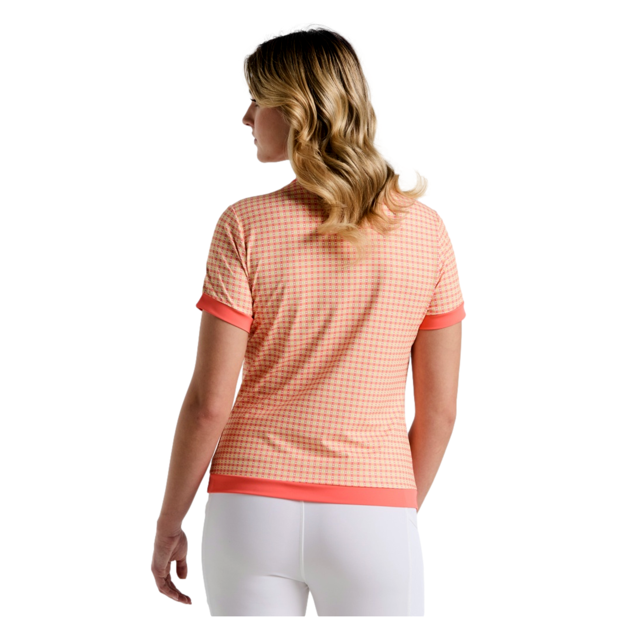 Bowtie Colorblock Print Women's Short Sleeve Golf Shirt