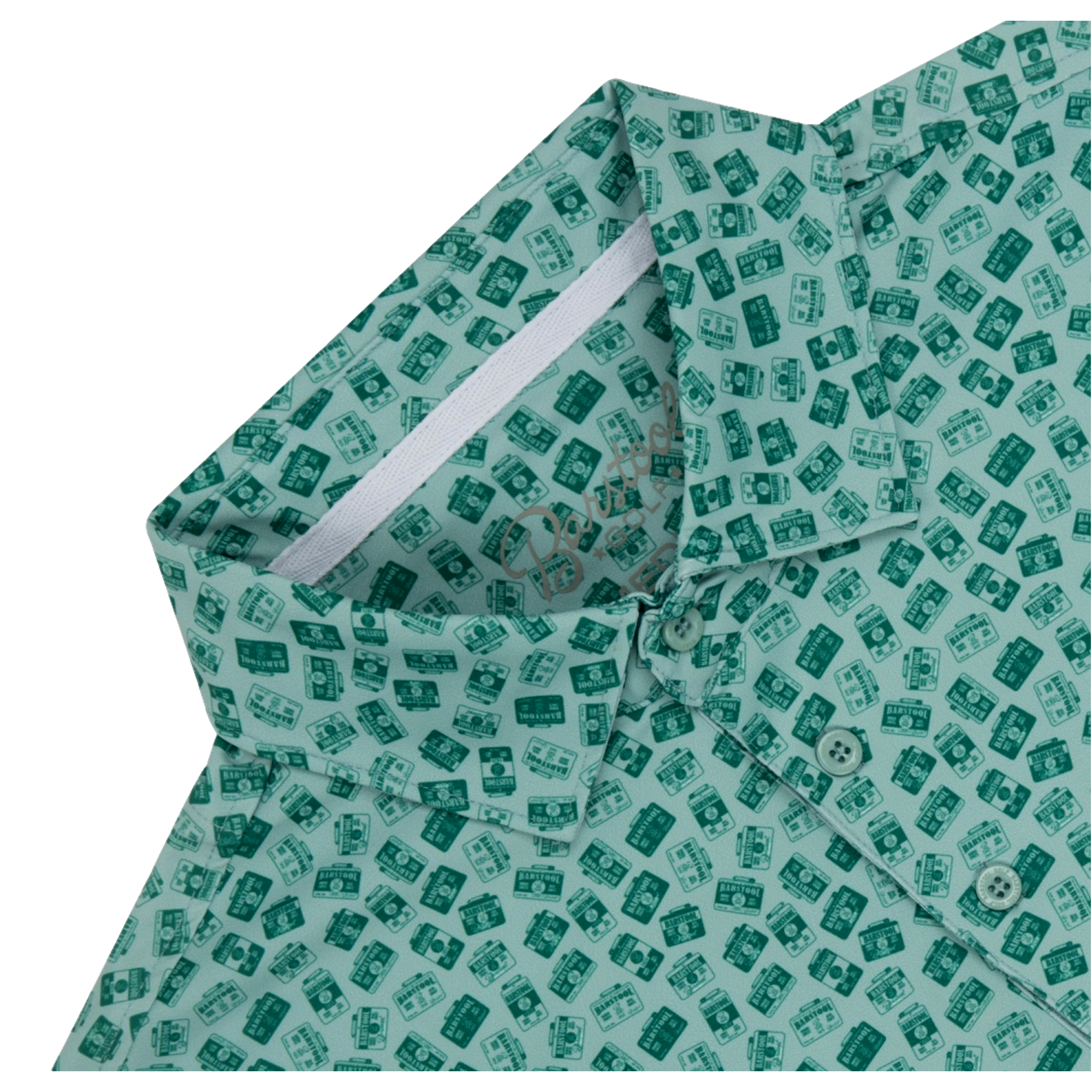 Badges Printed Men's Short Sleeve Golf Polo Shirt