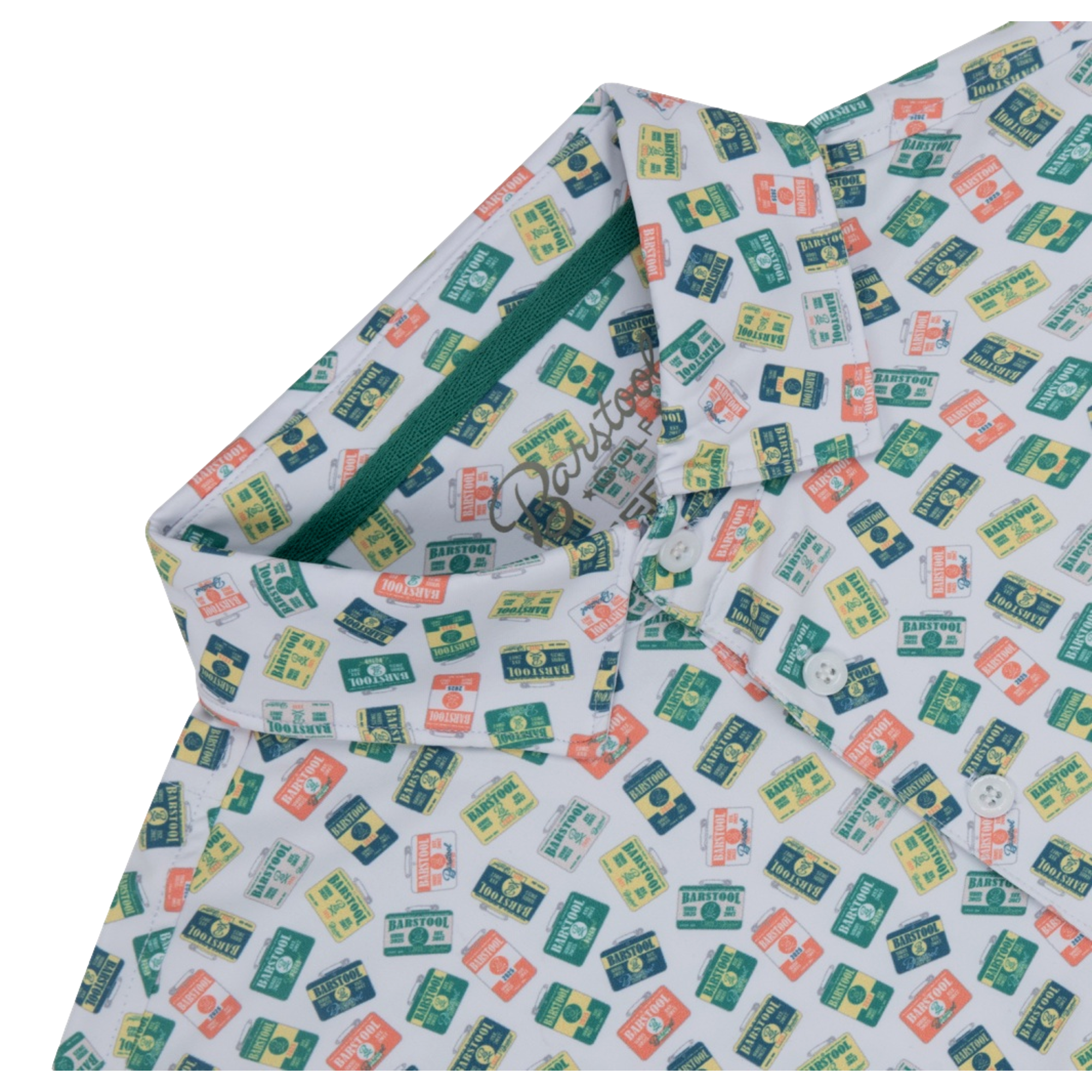 Scattered Badges Men's Short Sleeve Golf Polo Shirt