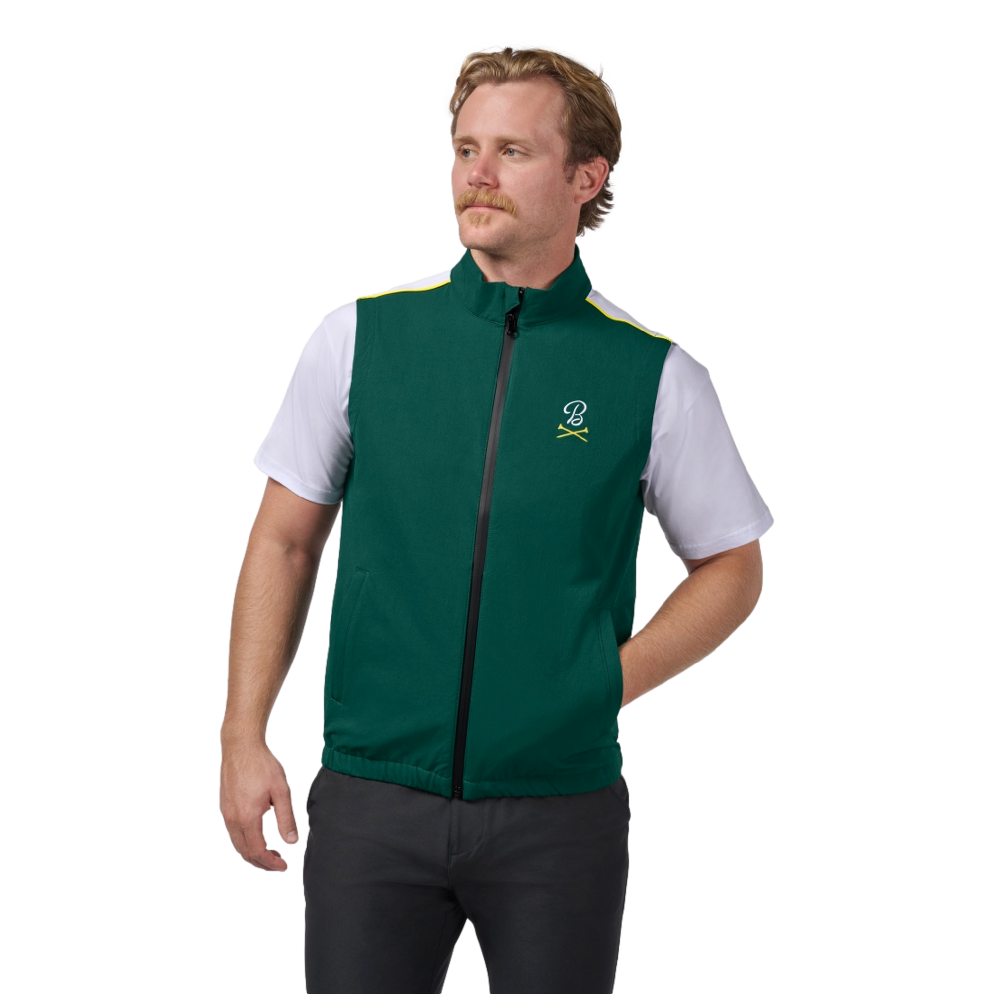 Barstool Quarter Zip Nylon Men's Golf Vest