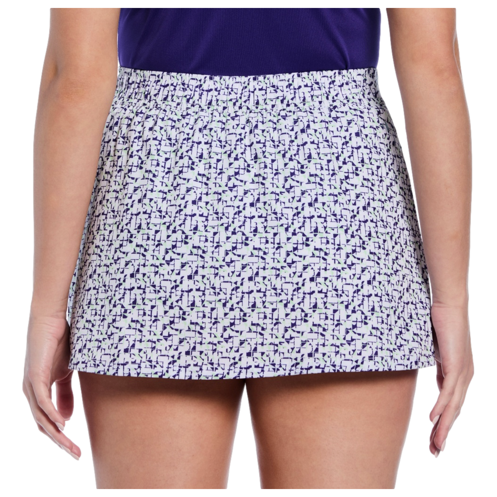Patterned Front Pleats Women's Tennis Skort