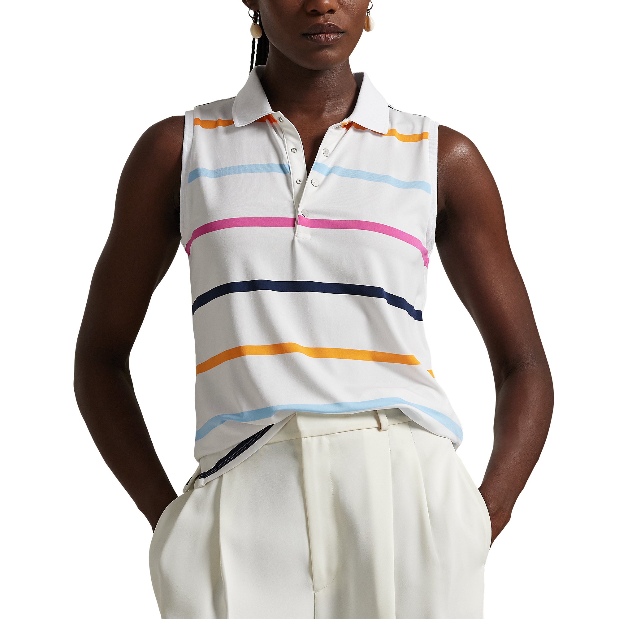 Tailored Fit Women's Sleeveless Golf Polo Shirt