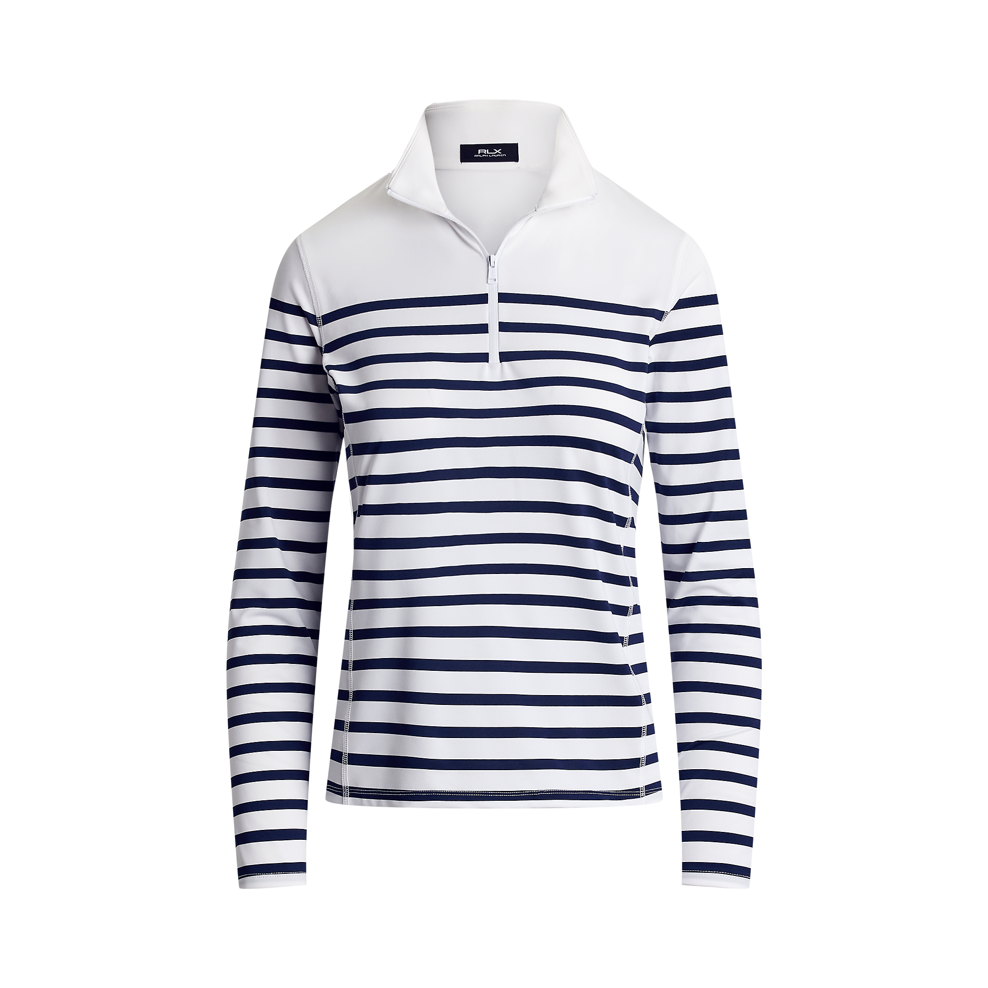 Women's Striped Stretch Jersey Quarter Zip
