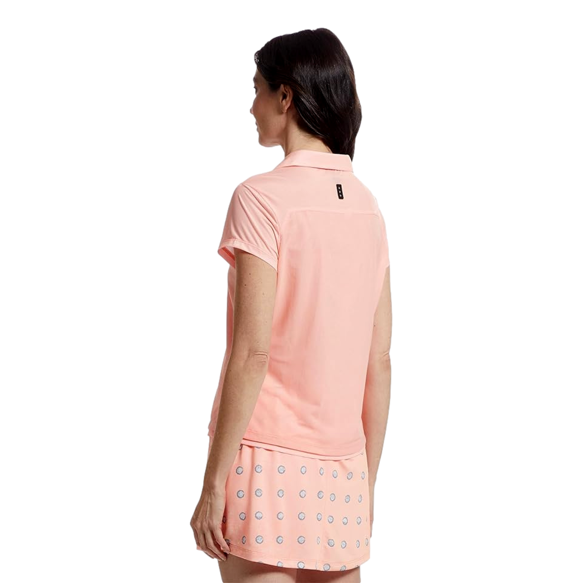 Solid Sunsense Zip Polo Women's Short Sleeve Golf Polo Shirt