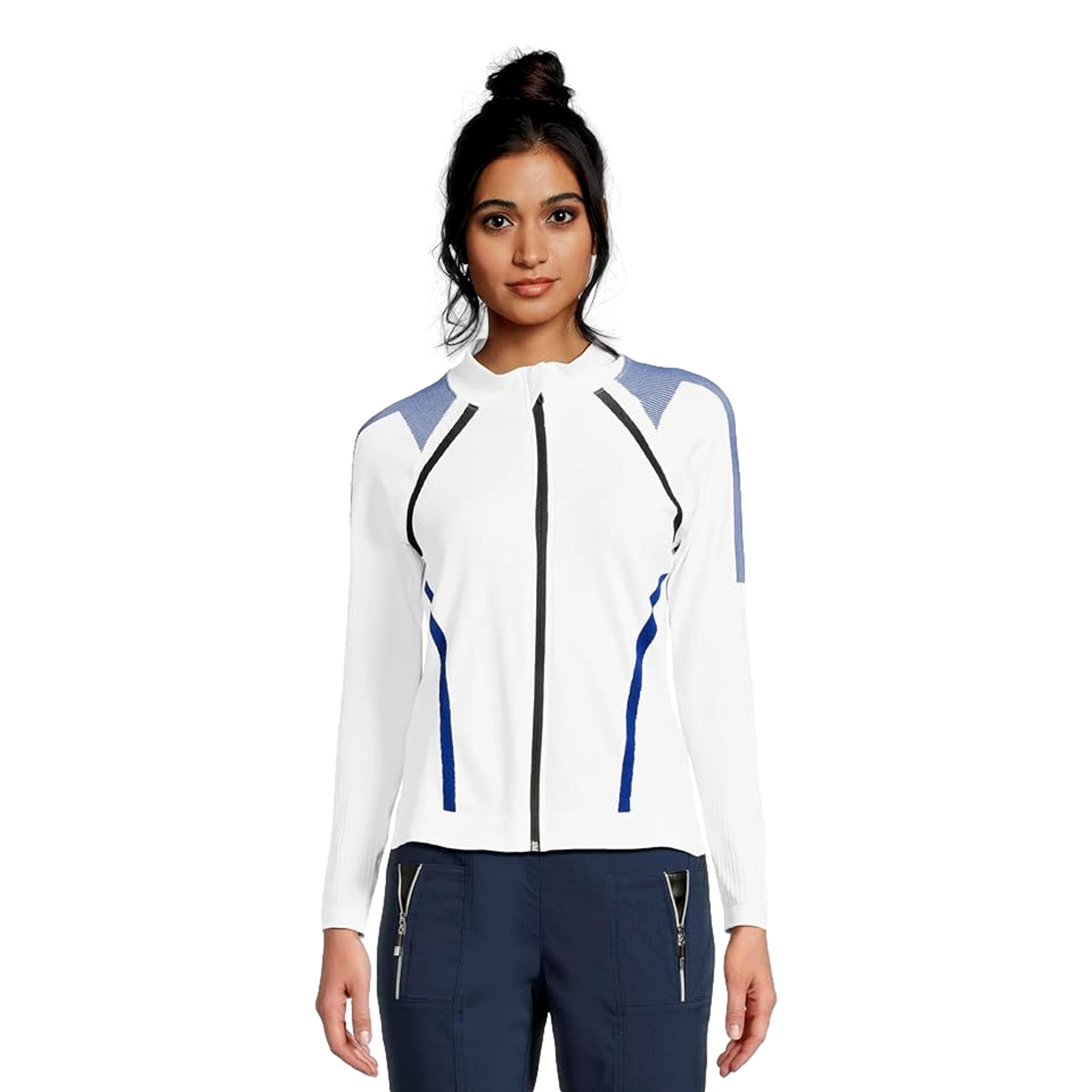 Women's Solid Full Zip Jacket