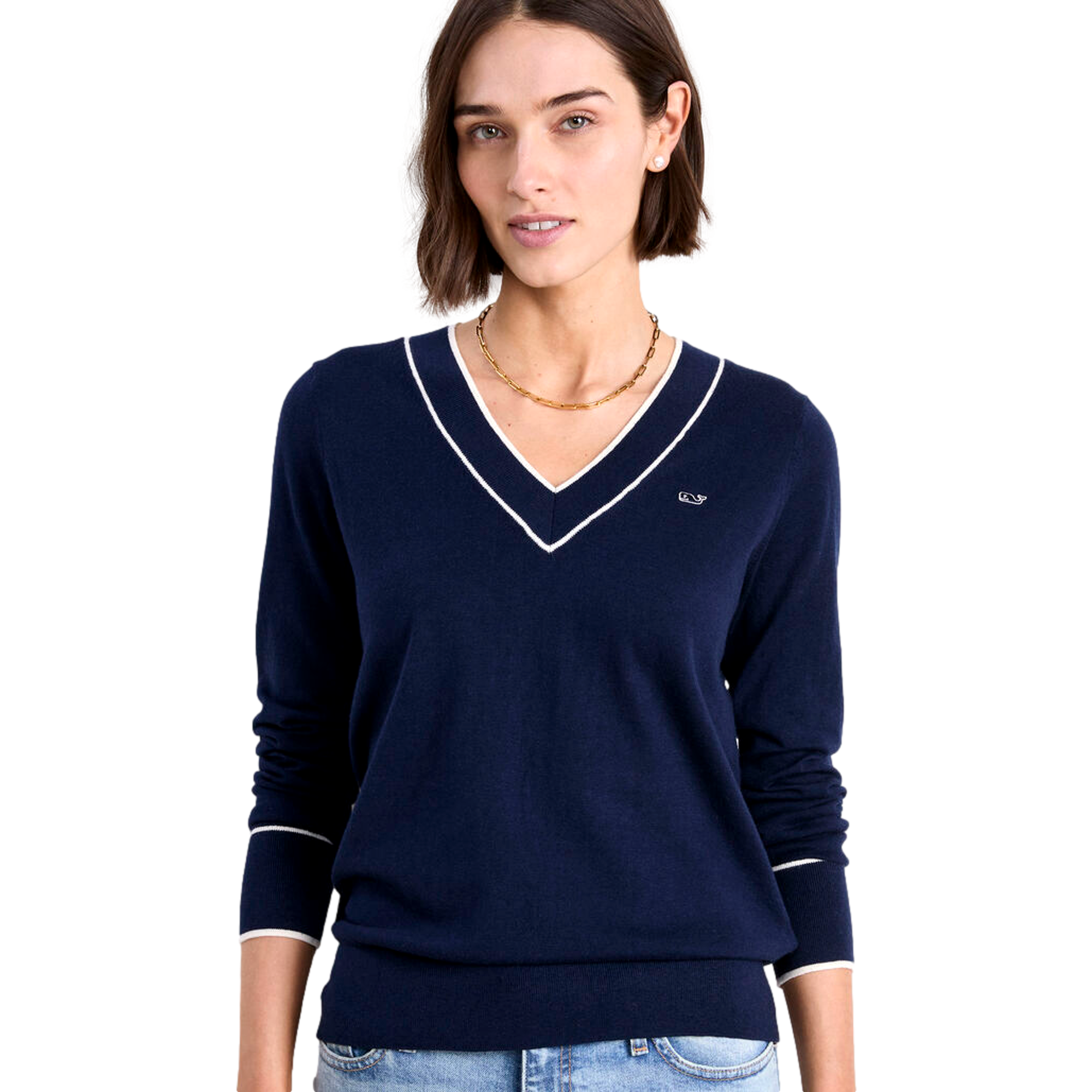 Women's Cashmere Heritage V-Neck Sweater