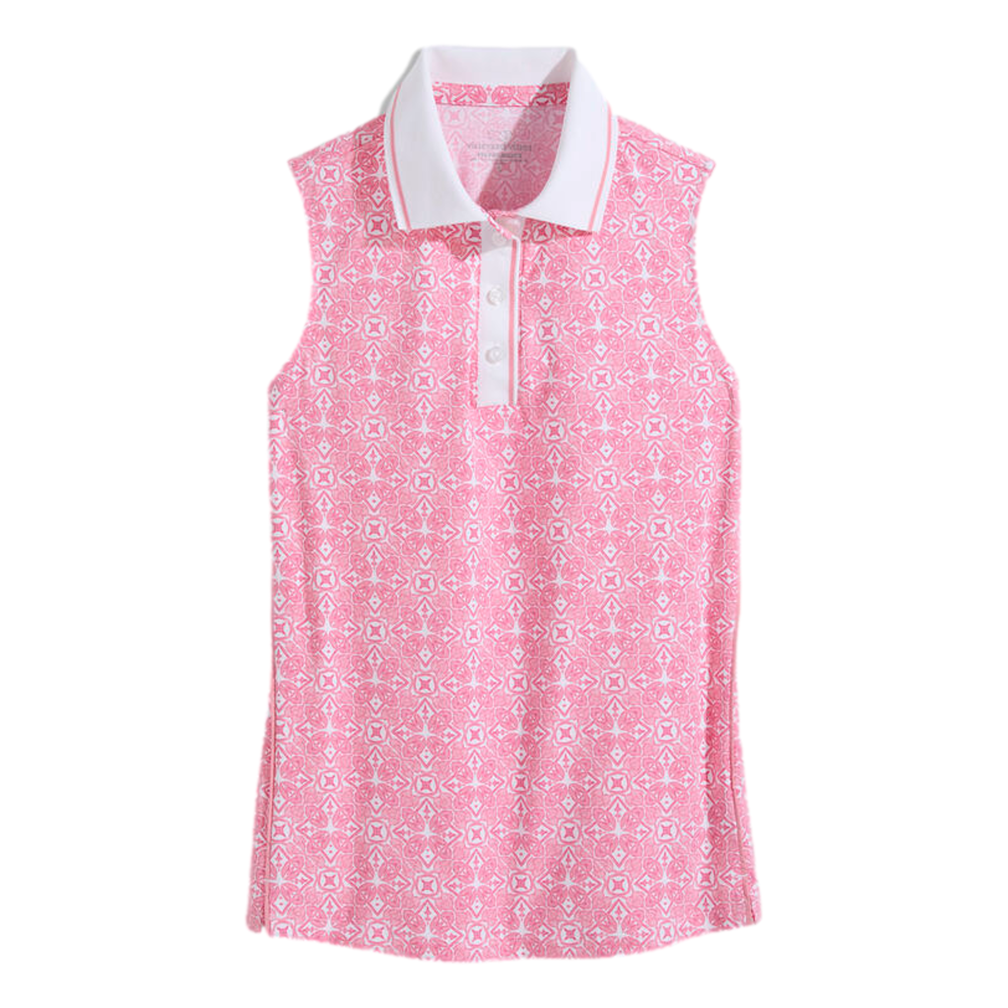Print Sleeveless Polo