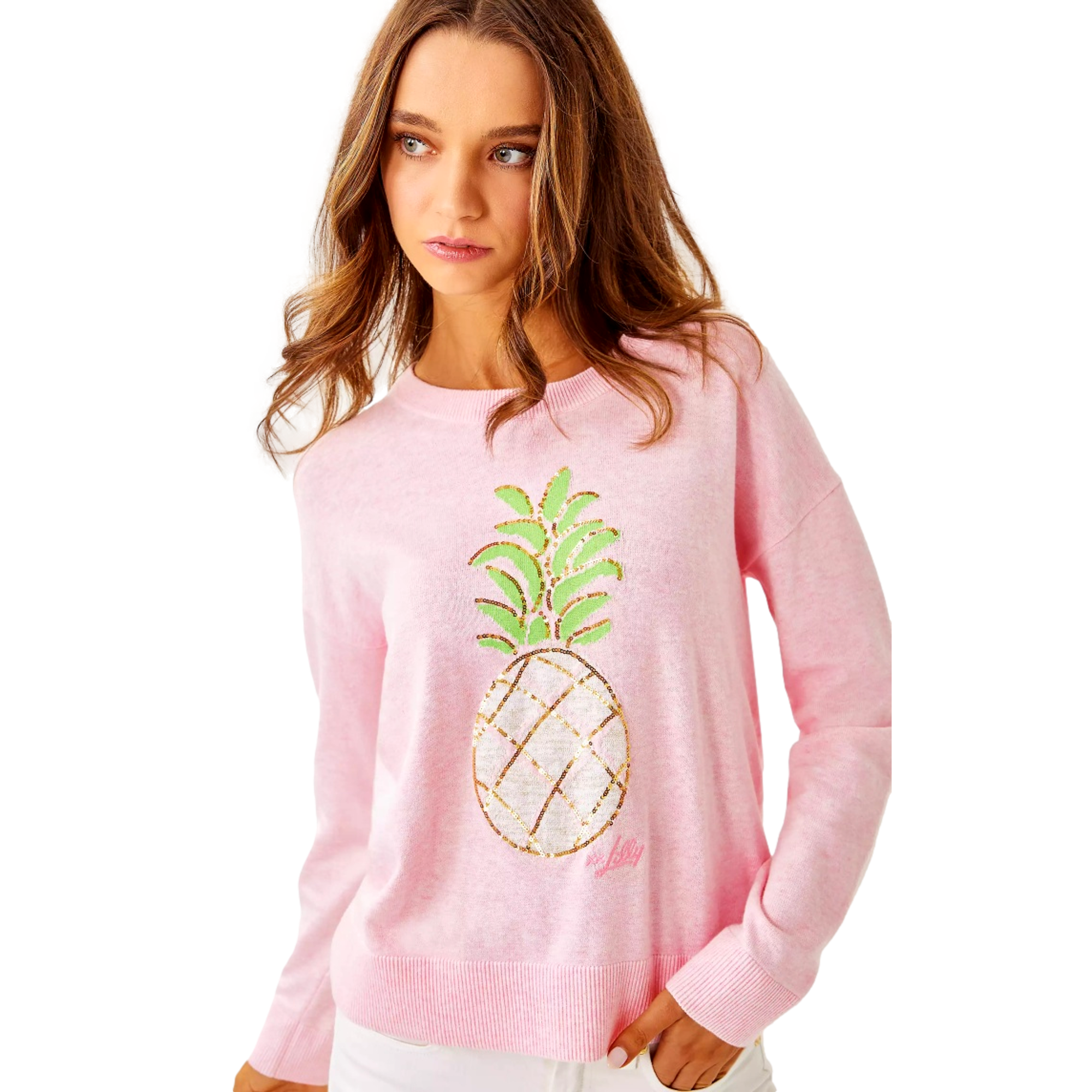 Tensley Pineapple Long Sleeve Sweater