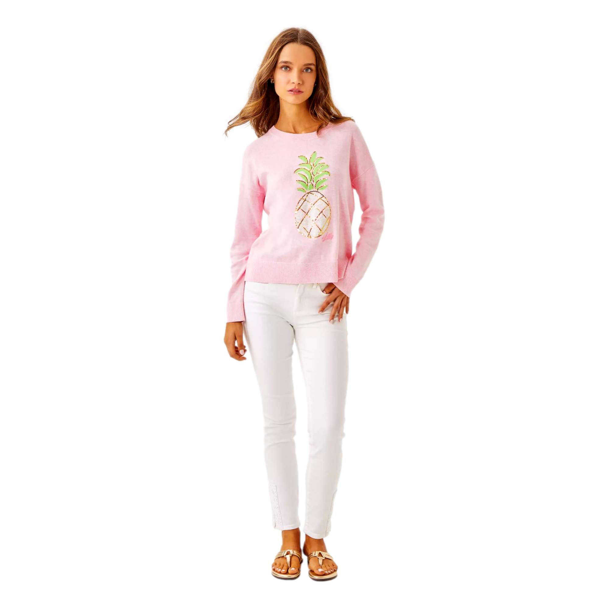 Tensley Pineapple Long Sleeve Sweater