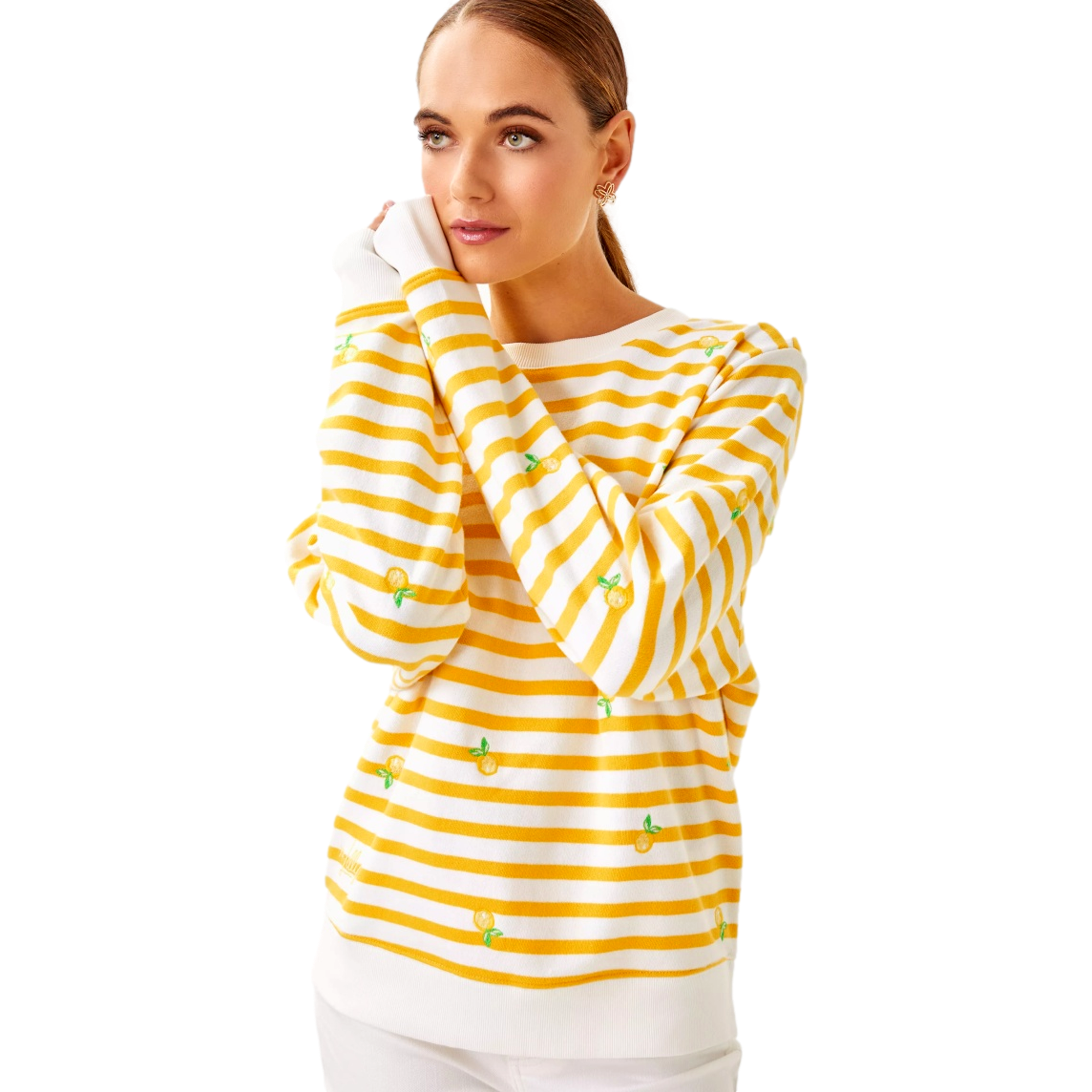 Ballad Stripe Women's Golf Sweater