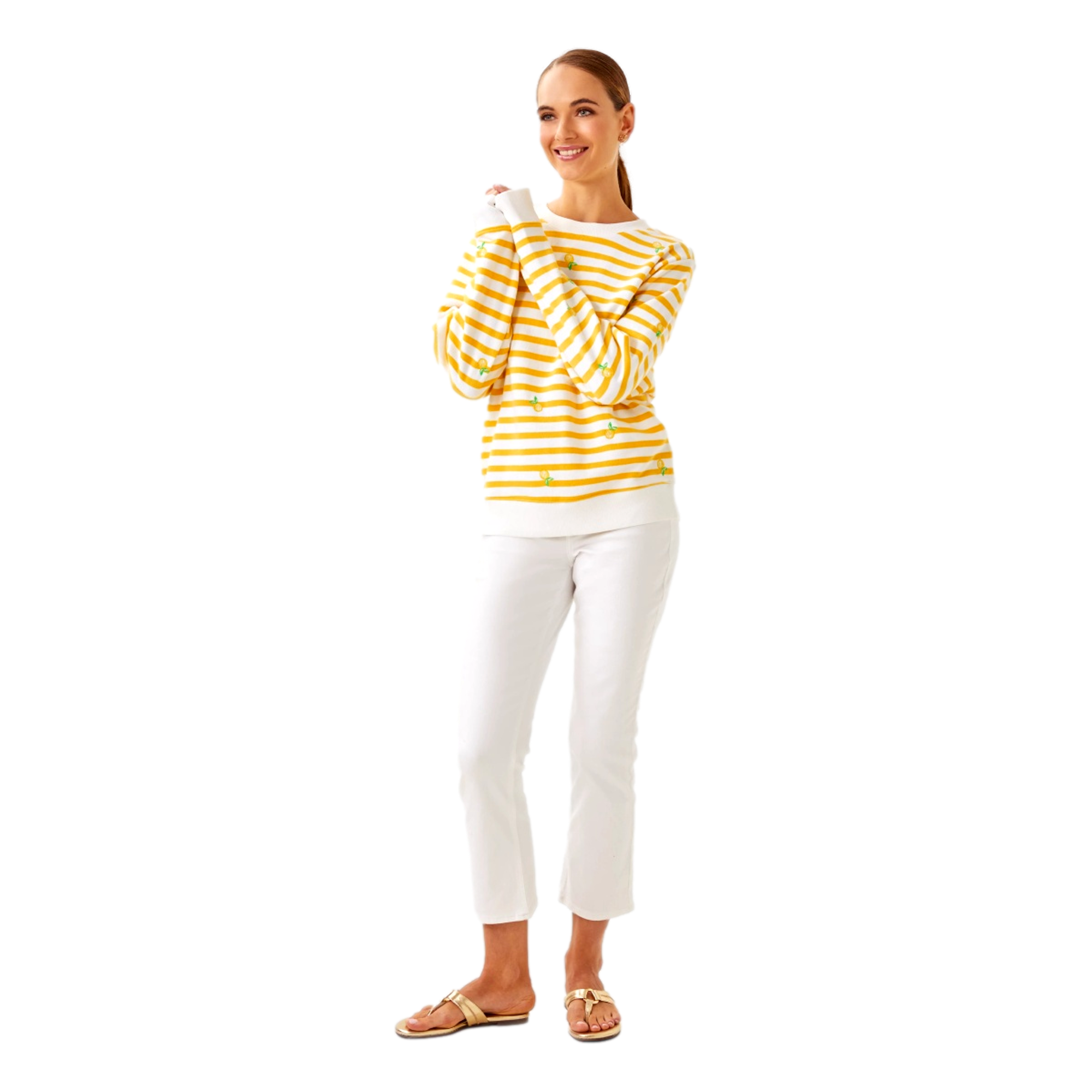 Ballad Stripe Women's Golf Sweater