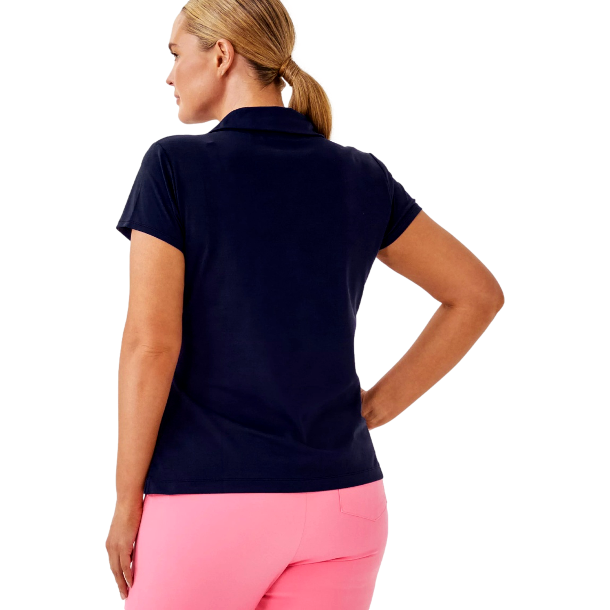 UPF 50+ Frida Scallop Polo Women's Short Sleeve Golf Polo Shirt