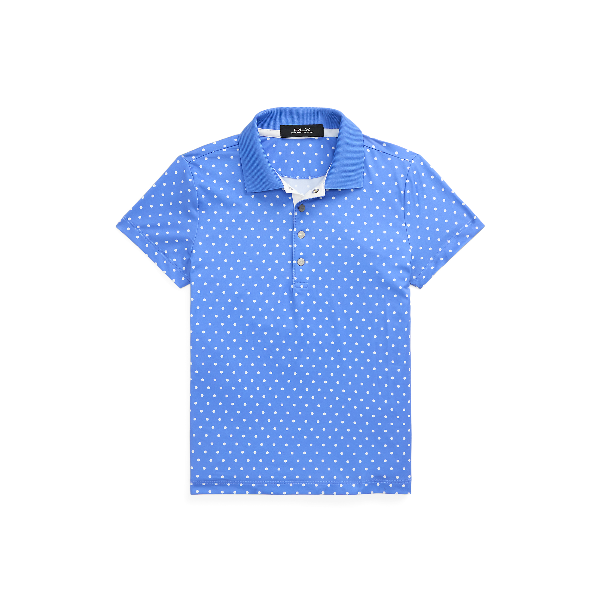 Girl's Polka Dot Airflow Short Sleeve Golf Polo Shirt