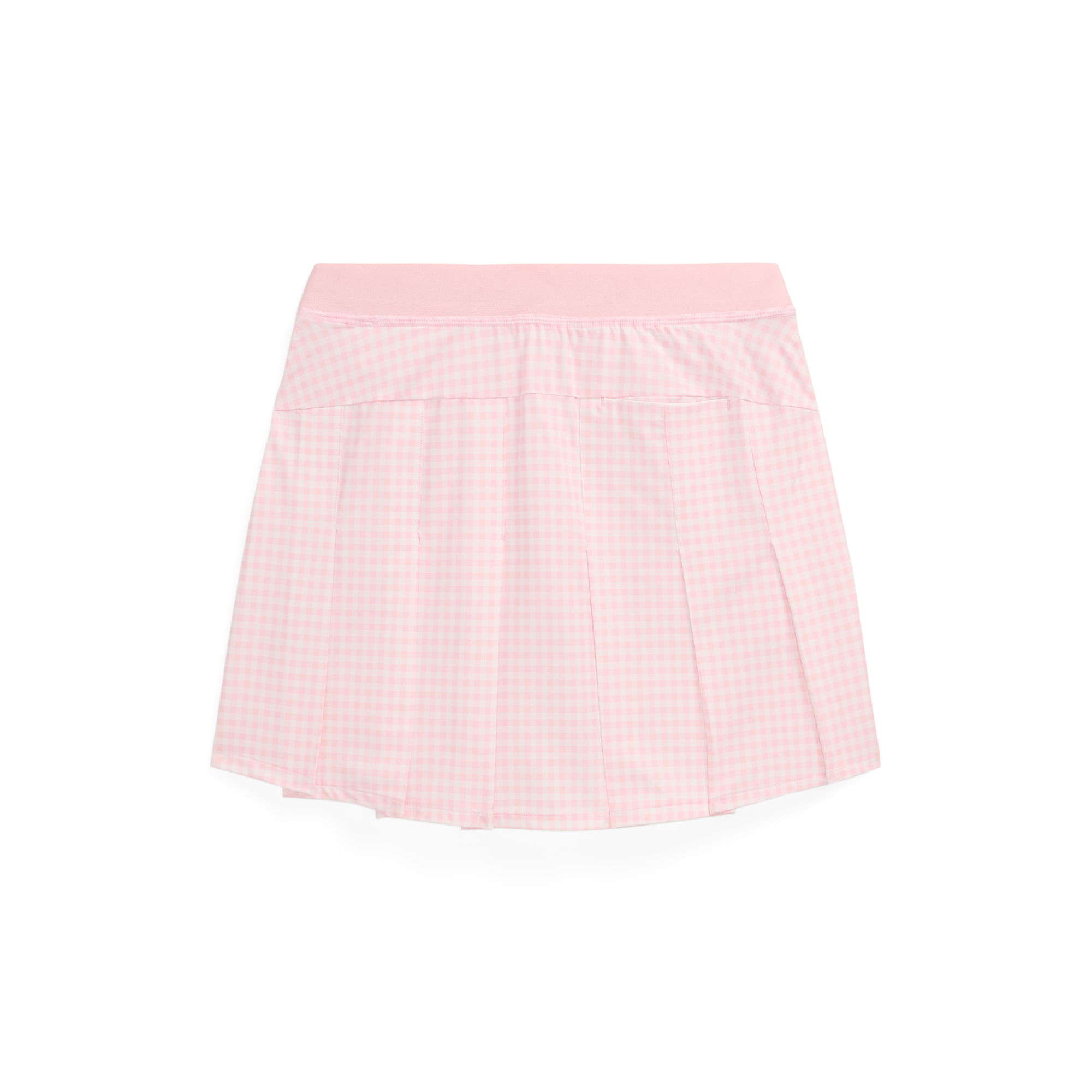 Girl's Aim Gingham Back Pleat Golf Skort