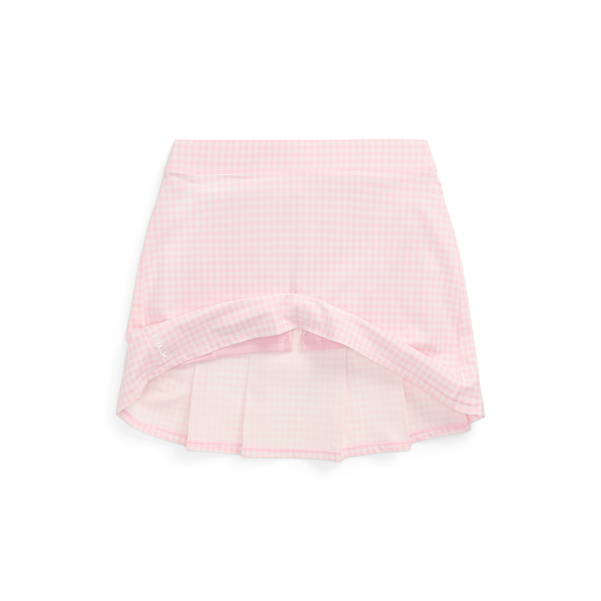 Girl's Aim Gingham Back Pleat Golf Skort