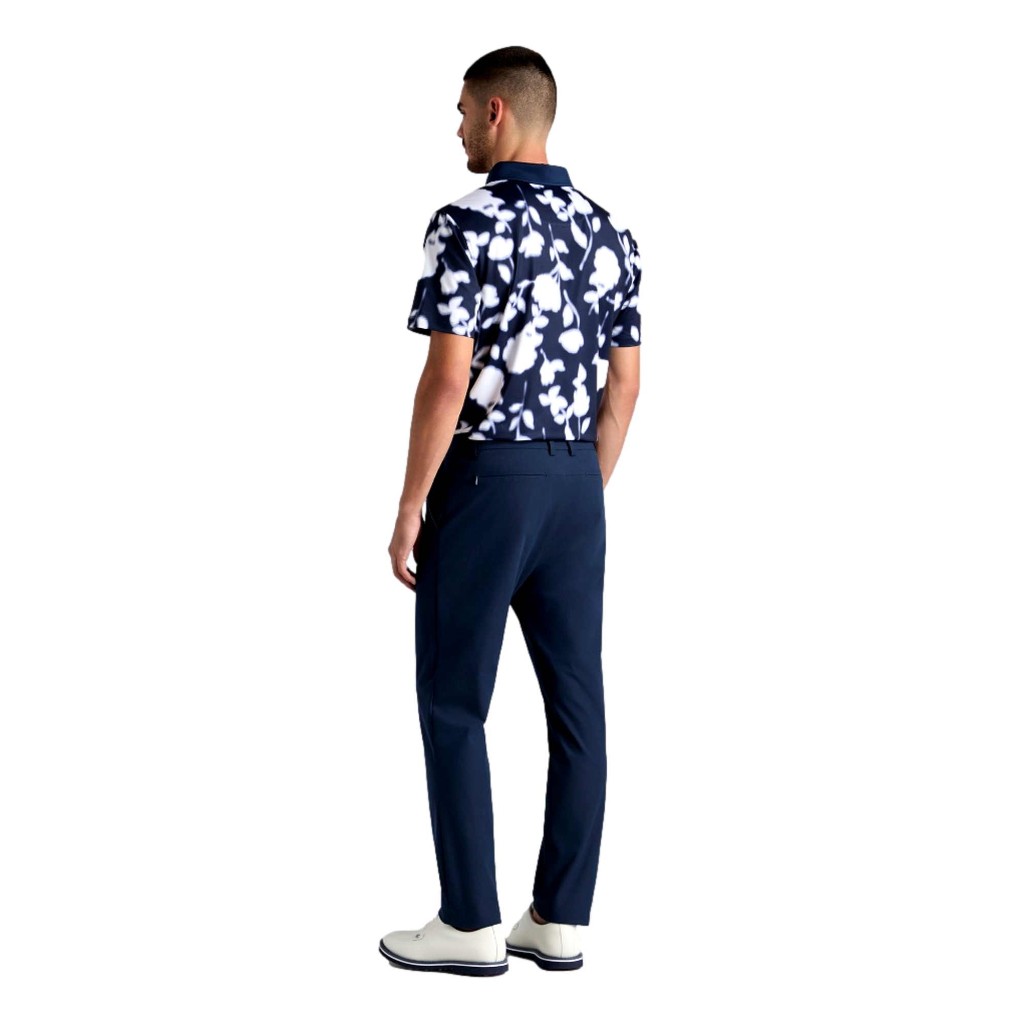 Blur Floral Tech Jersey Polo Shirt