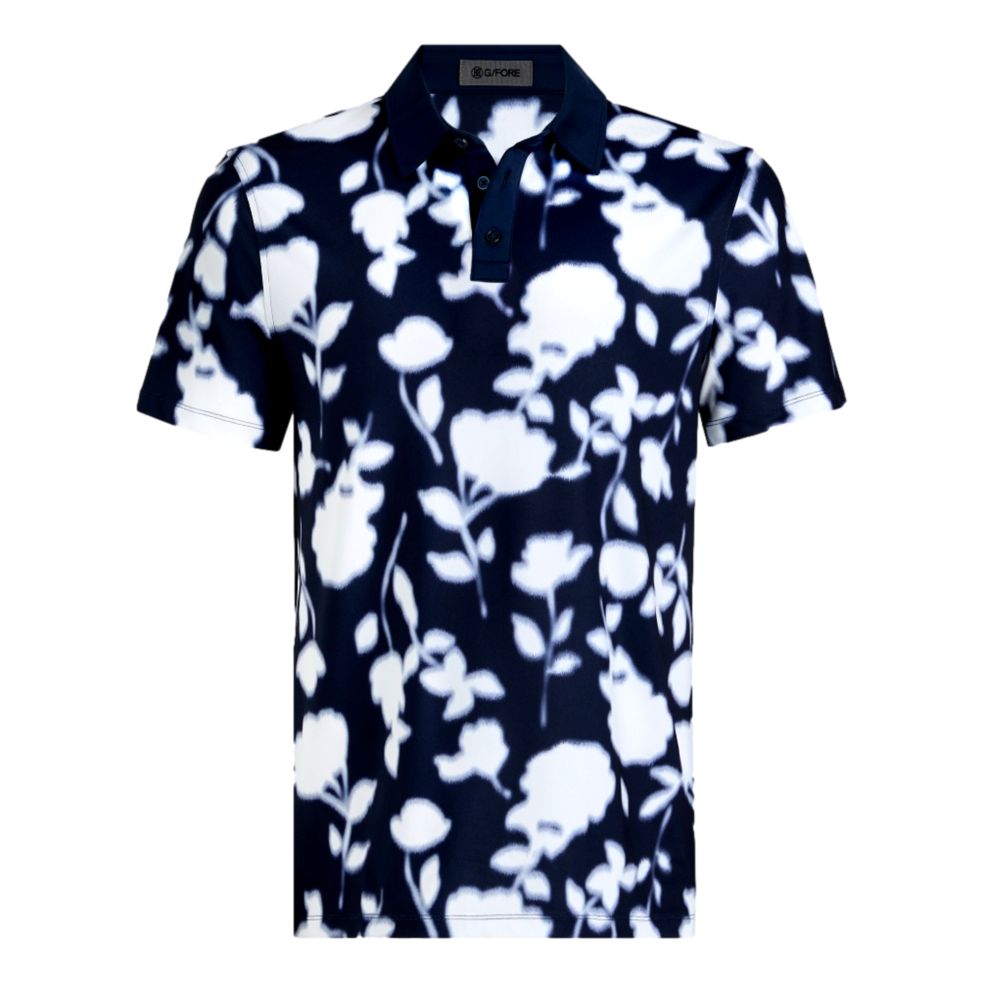Blur Floral Tech Jersey Polo Shirt