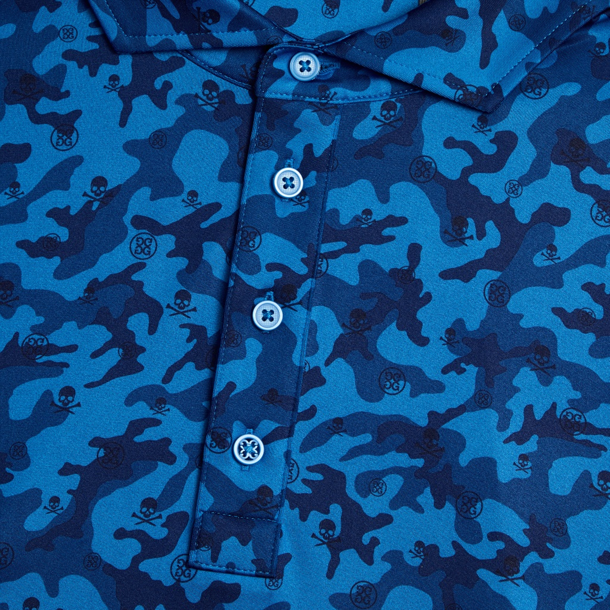 Mapped Icon Camo Jersey Men's Short Sleeve Golf Polo Shirt