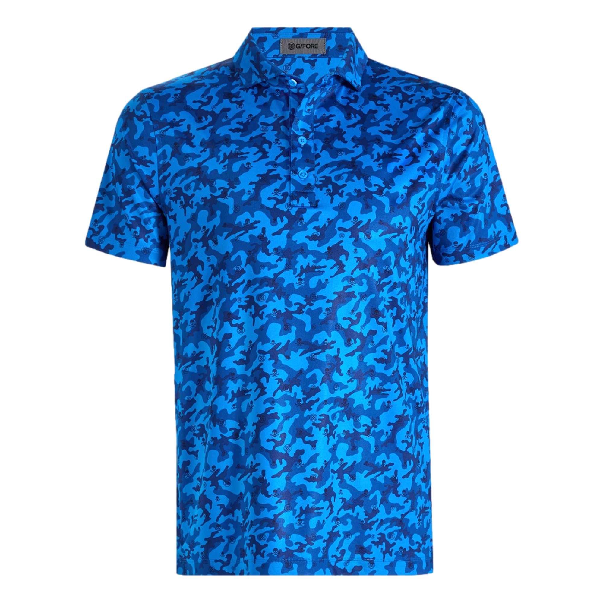 Mapped Icon Camo Jersey Men's Short Sleeve Golf Polo Shirt