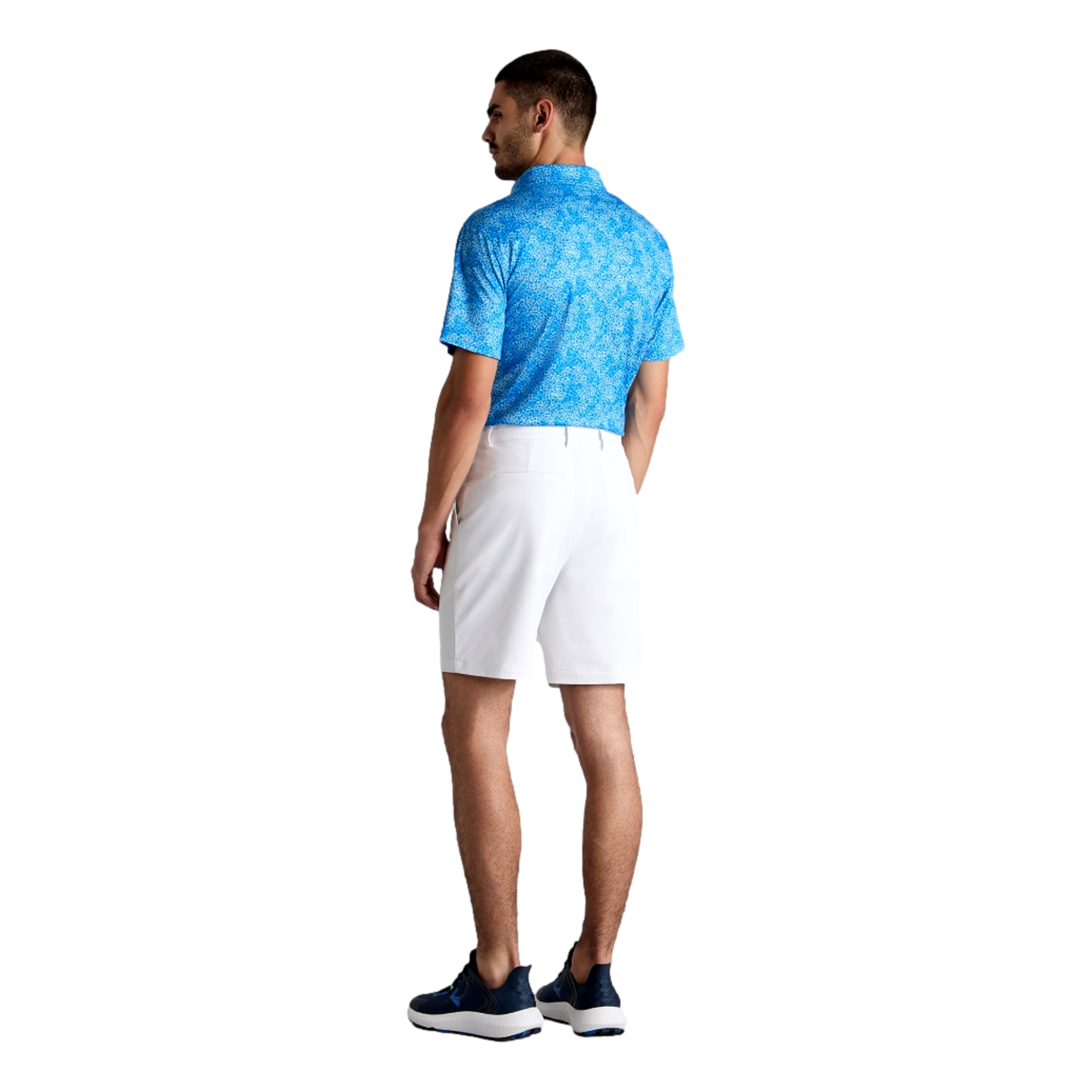 Hydrangea Tech Jersey Men's Short Sleeve Golf Polo Shirt