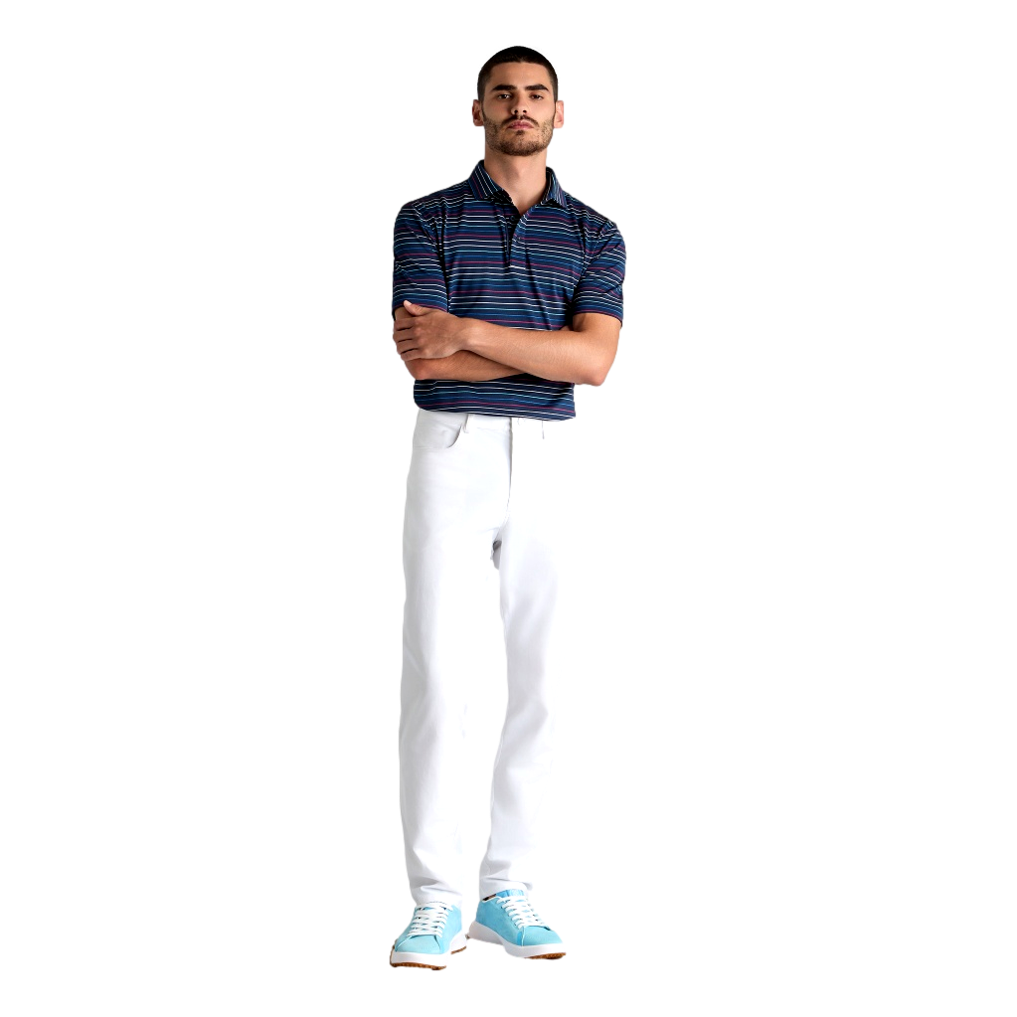 SP25D2: Multi Stripe Tech Pique Polo