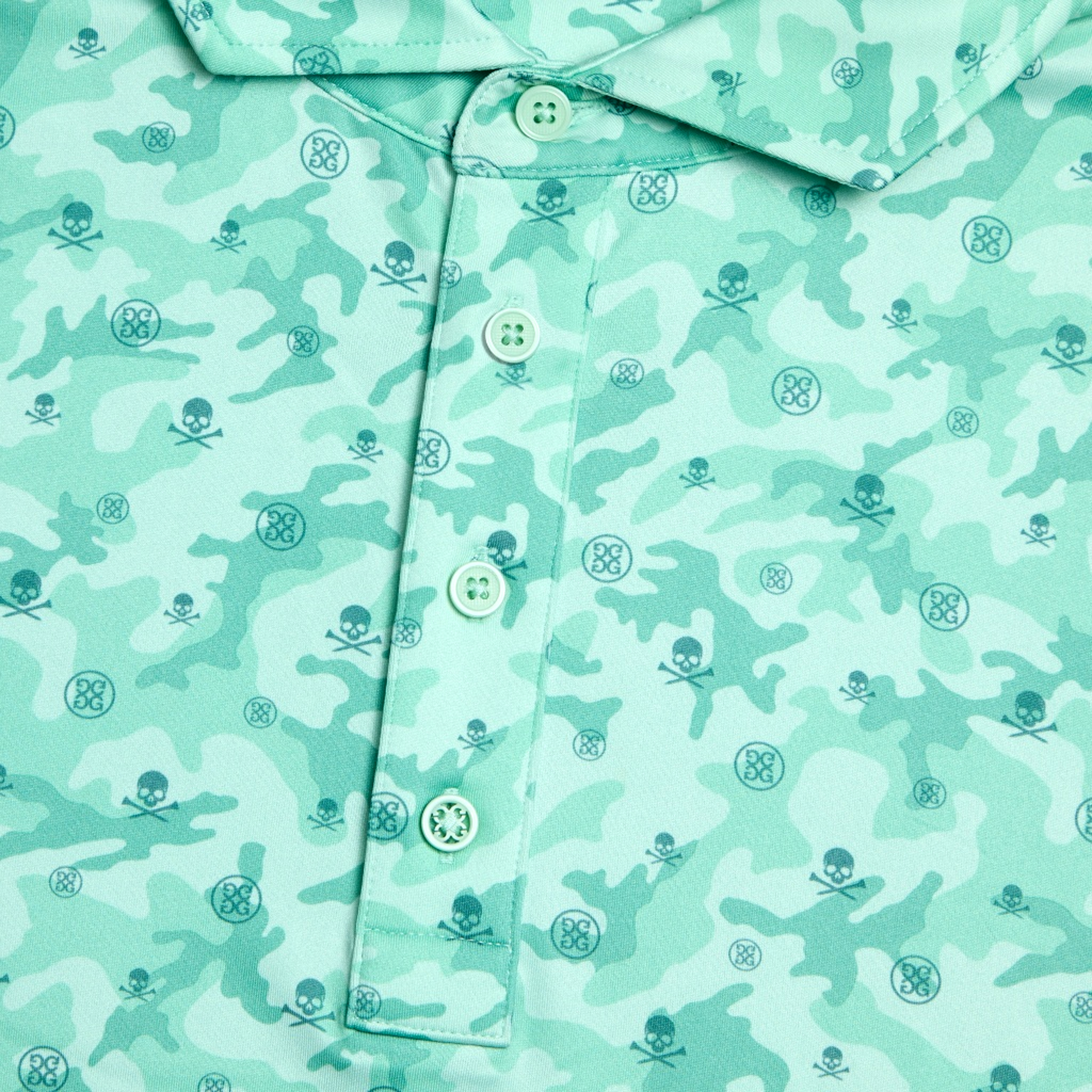 Mapped Icon Camo Jersey Men's Golf Polo Shirt