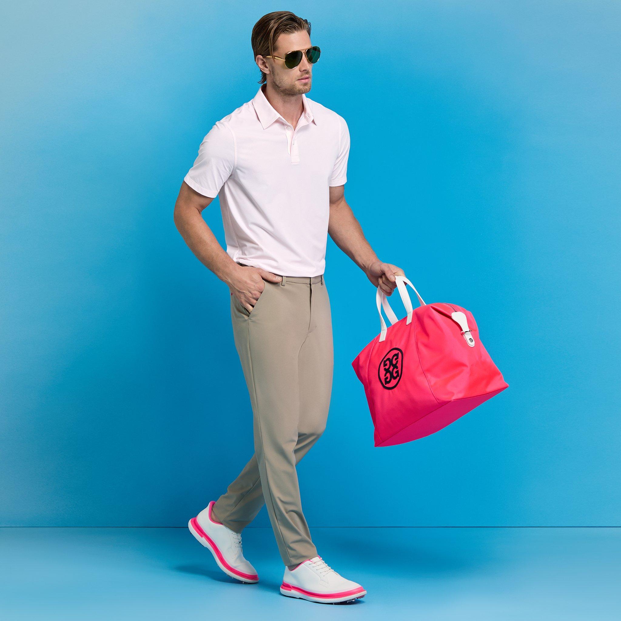 Scallop Warp Knit Men's Golf Polo Shirt
