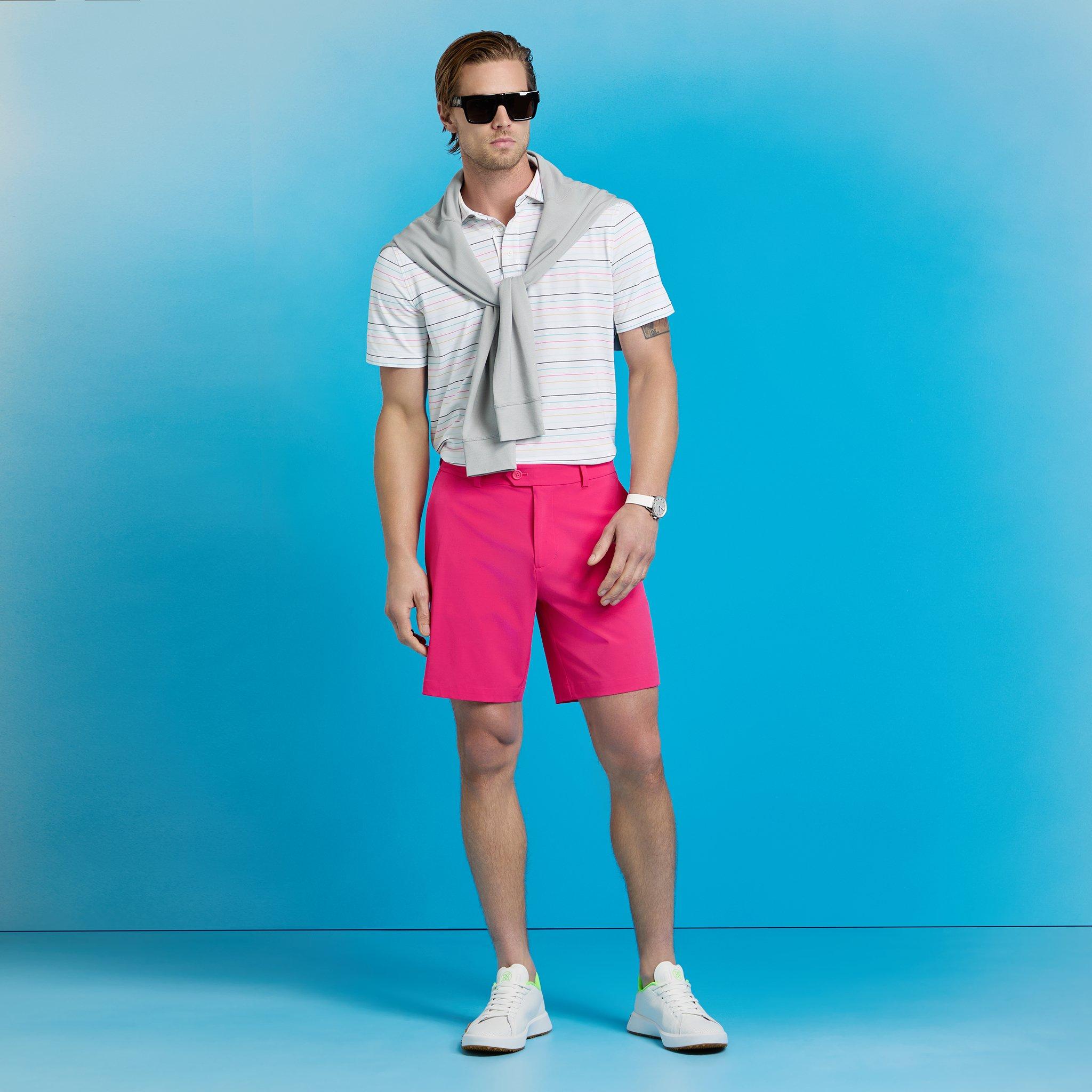 Multi Stripe Tech Pique Men's Golf Polo Shirt