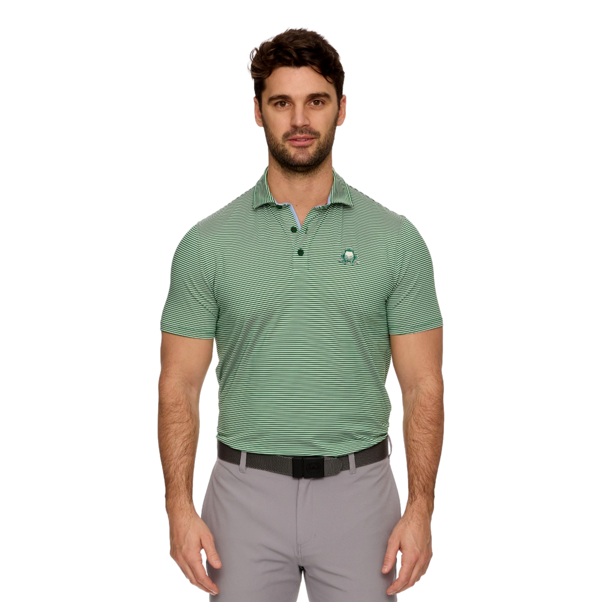 Boston Common Naples Striped Men's Short Sleeve Golf Polo Shirt