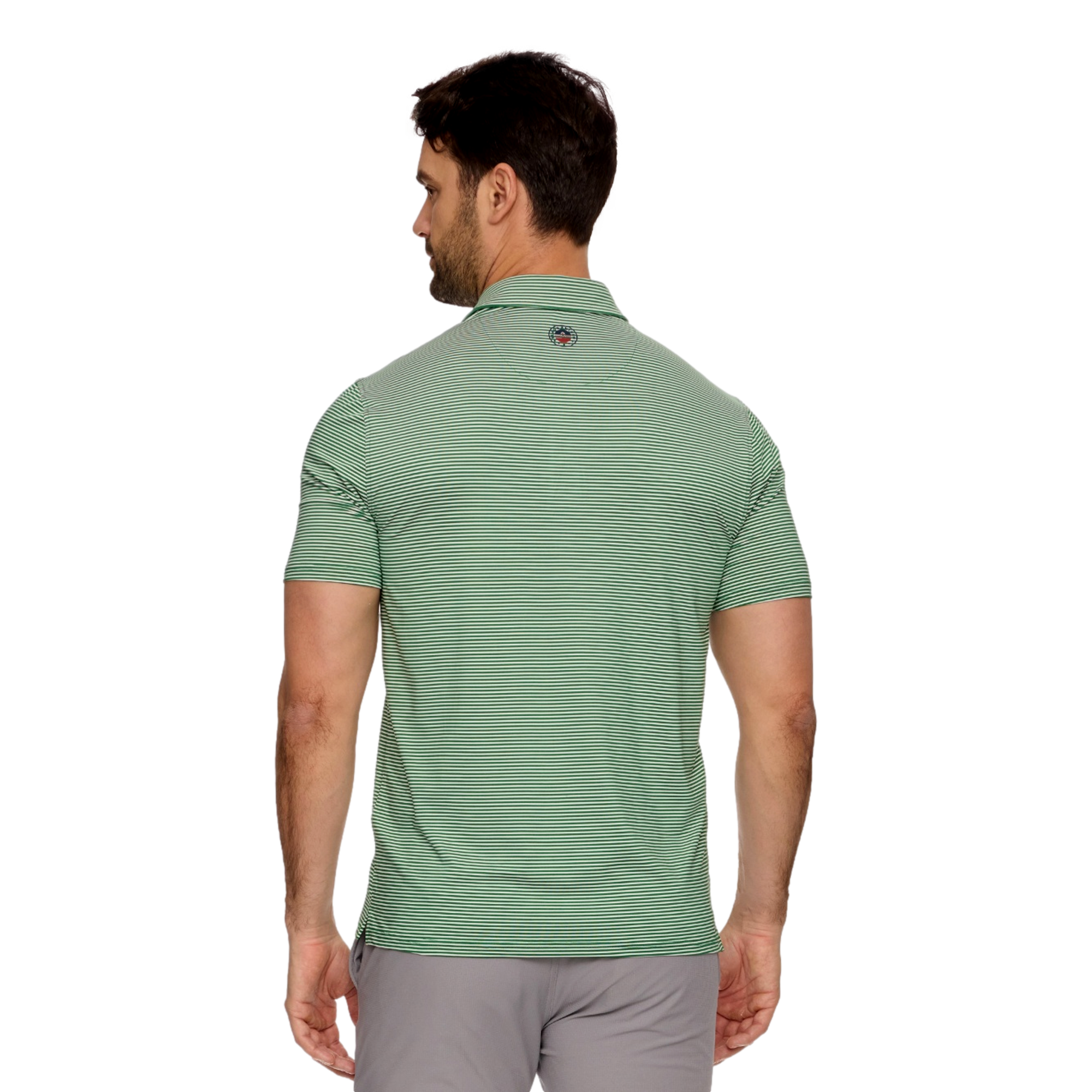 Boston Common Naples Striped Men's Short Sleeve Golf Polo Shirt