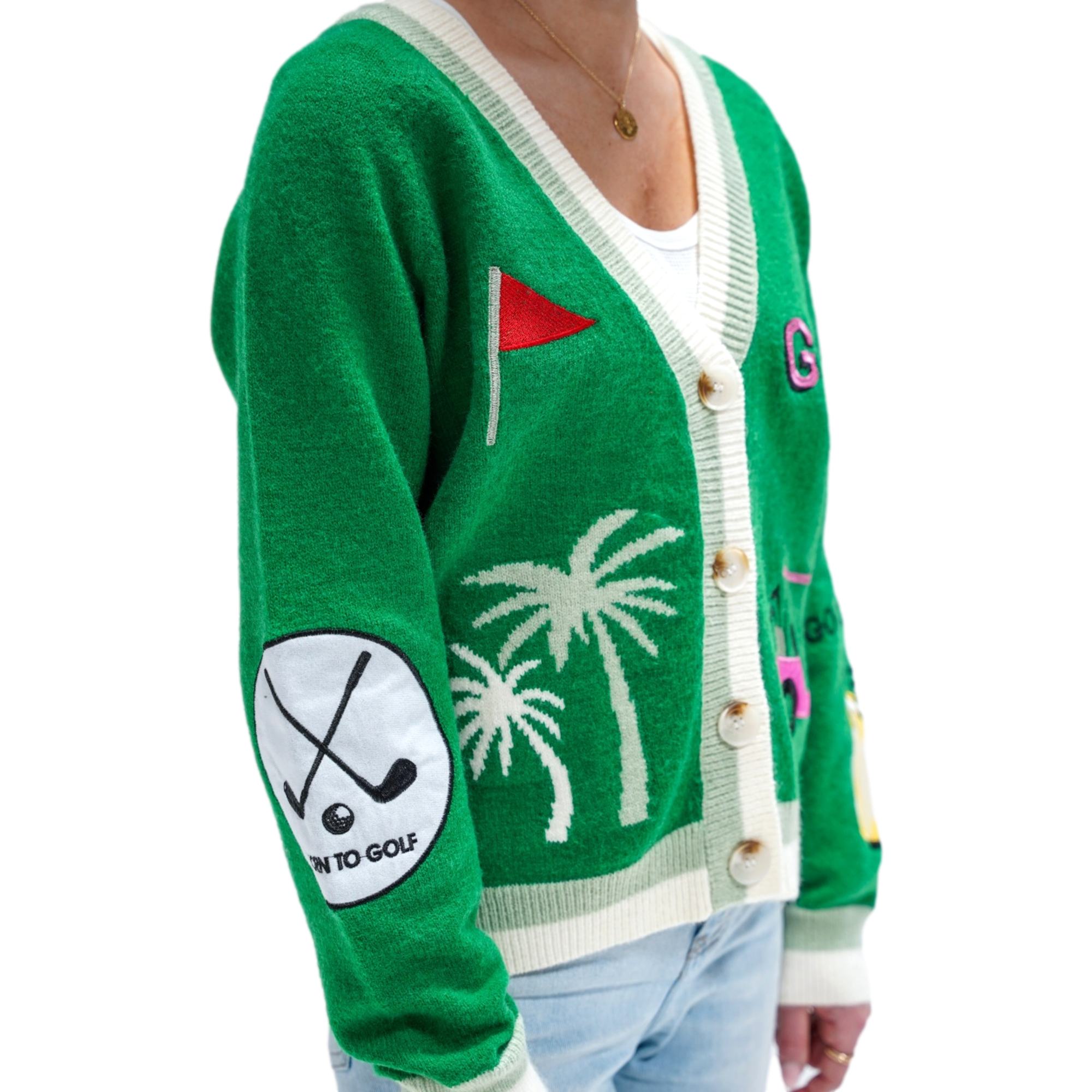 Women's Par Tee Patch Golf Long Sleeve Cardigan