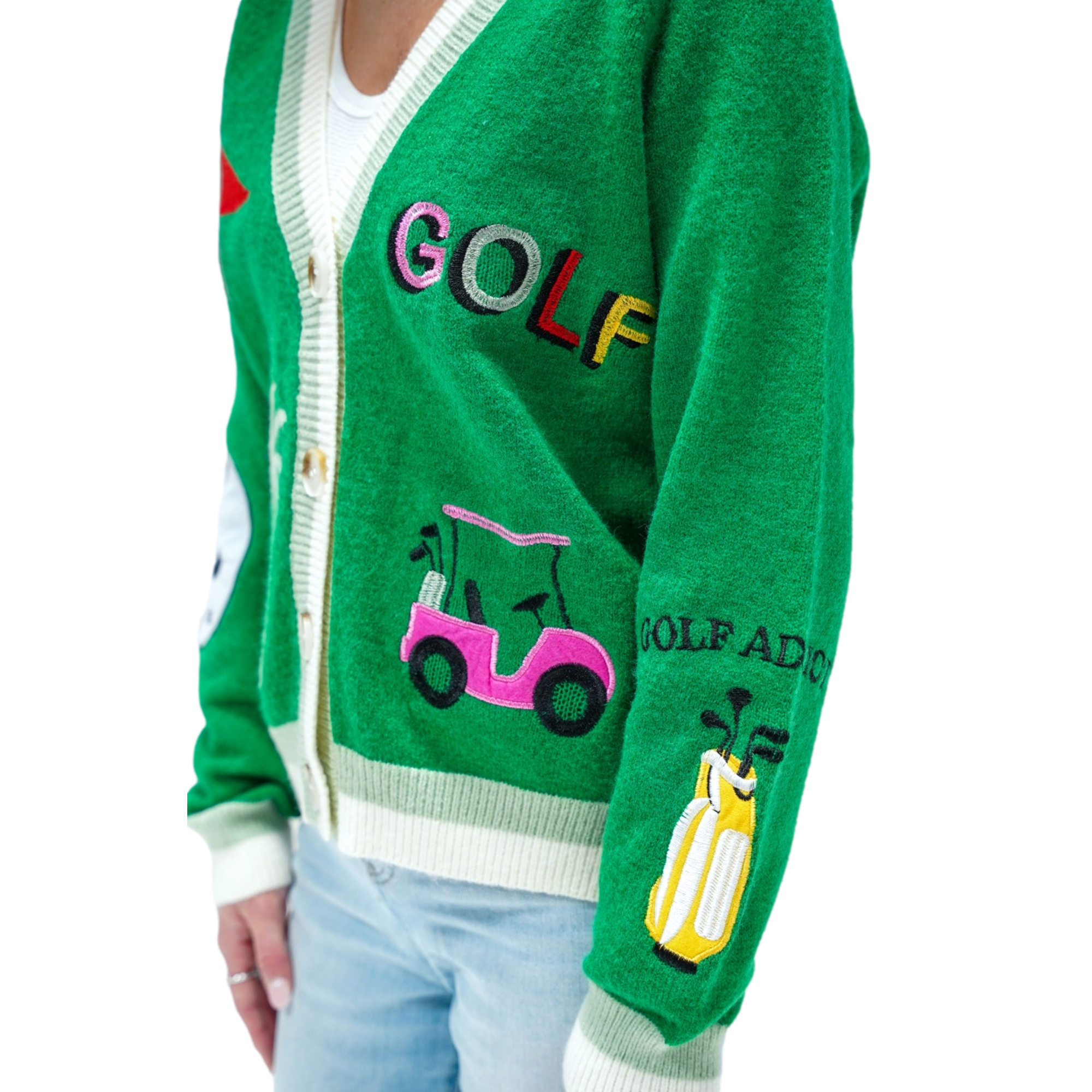 Women's Par Tee Patch Golf Long Sleeve Cardigan