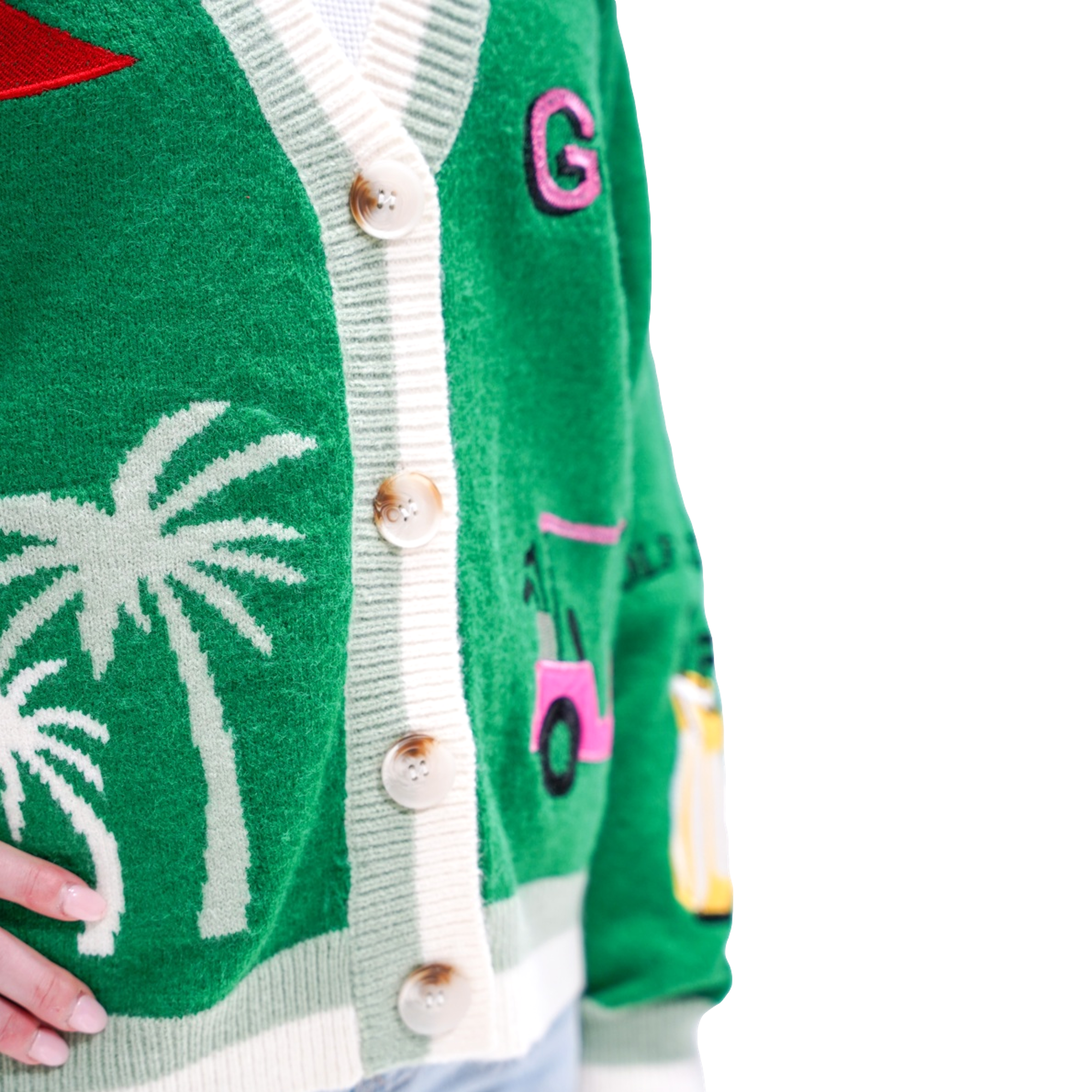 Women's Par Tee Patch Golf Long Sleeve Cardigan