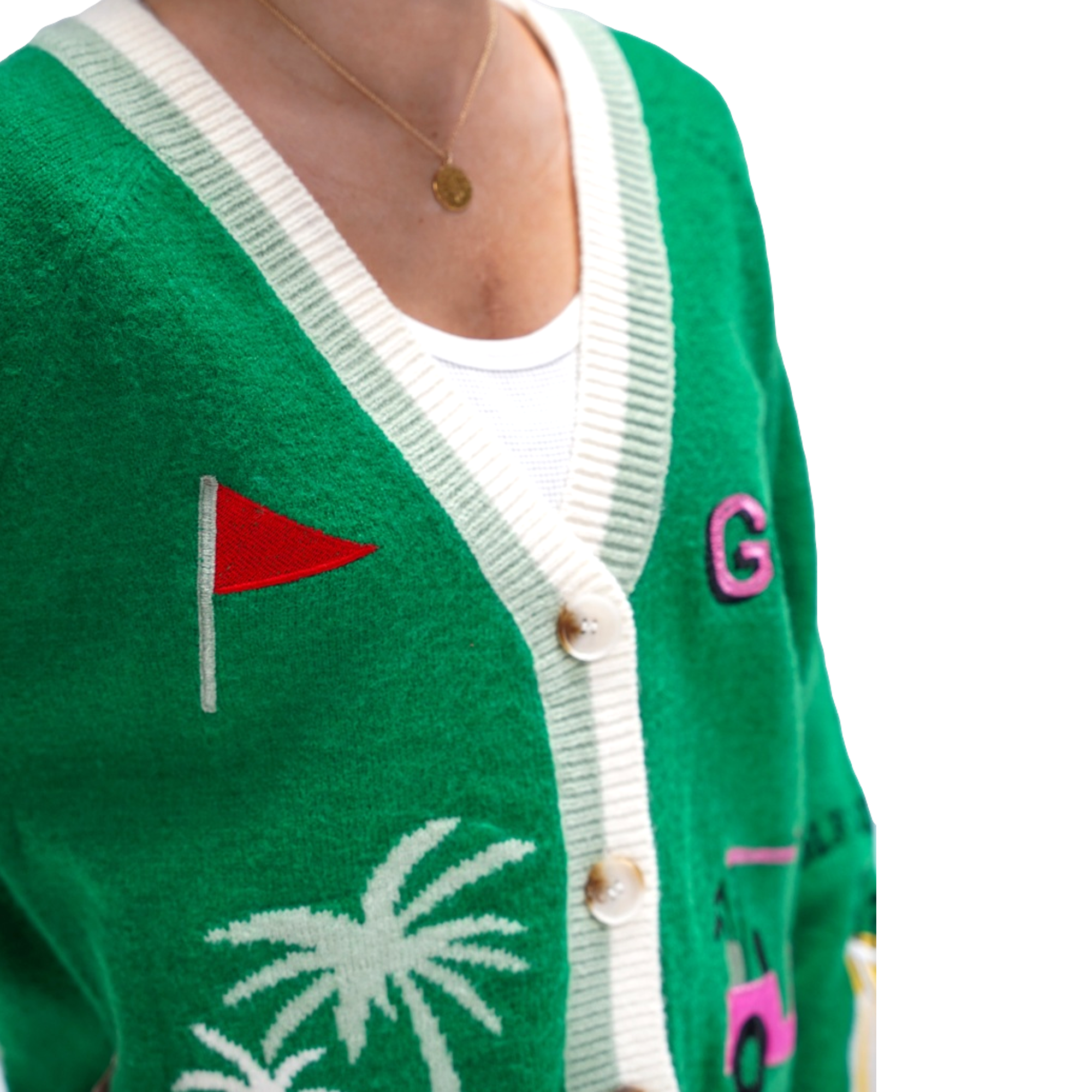 Women's Par Tee Patch Golf Long Sleeve Cardigan