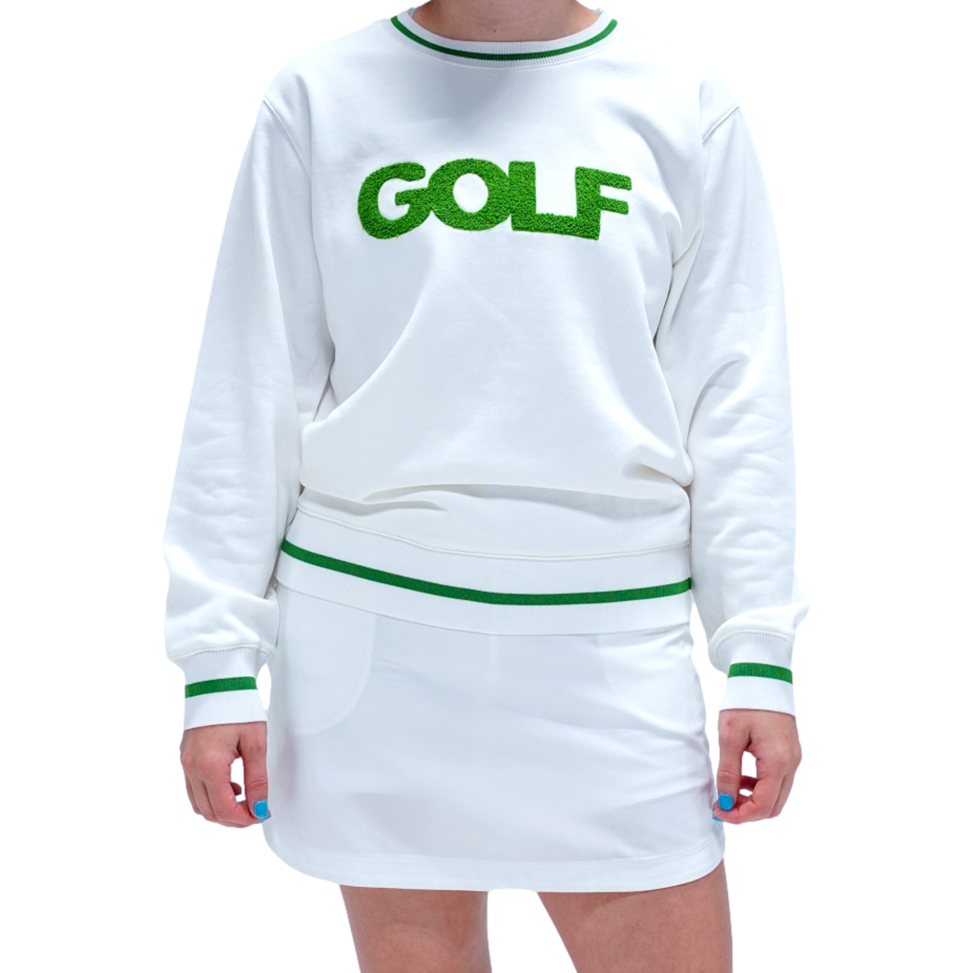 Embroidered Crewneck Women's Golf Sweater