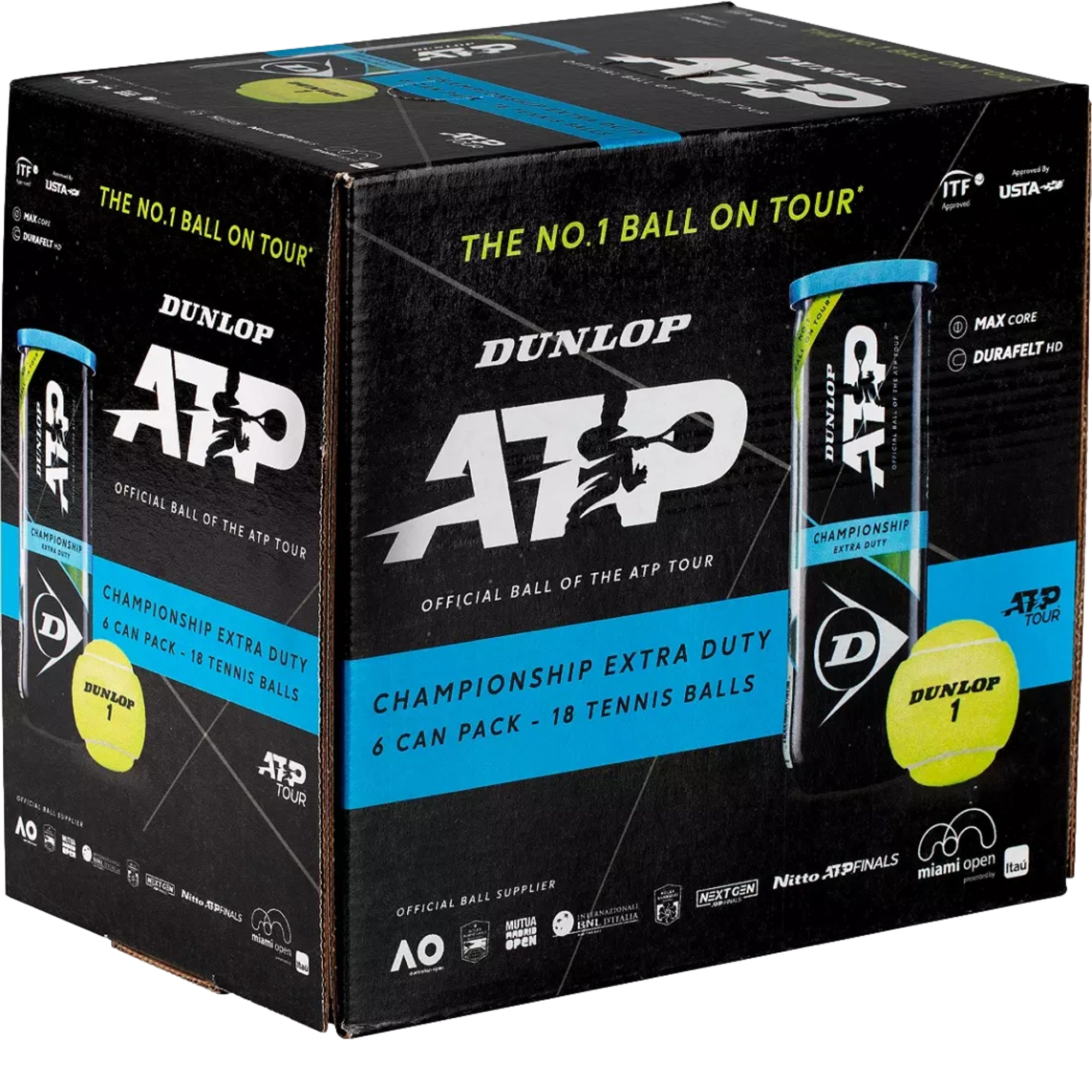 ATP Championship Extra Duty Tennis Balls-6 Pack