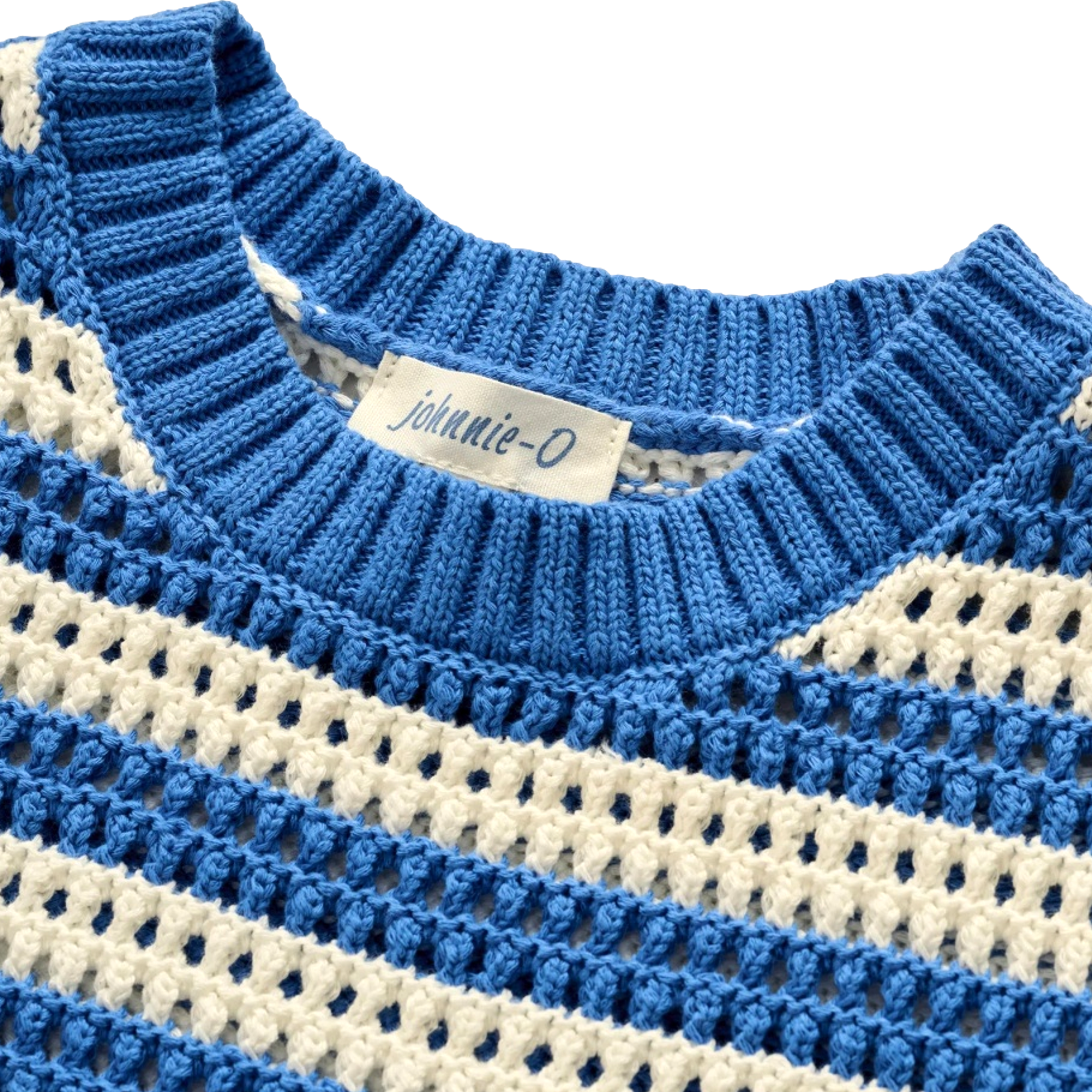 Aubrey Stripe Knit Women's Short Sleeve Golf Sweater