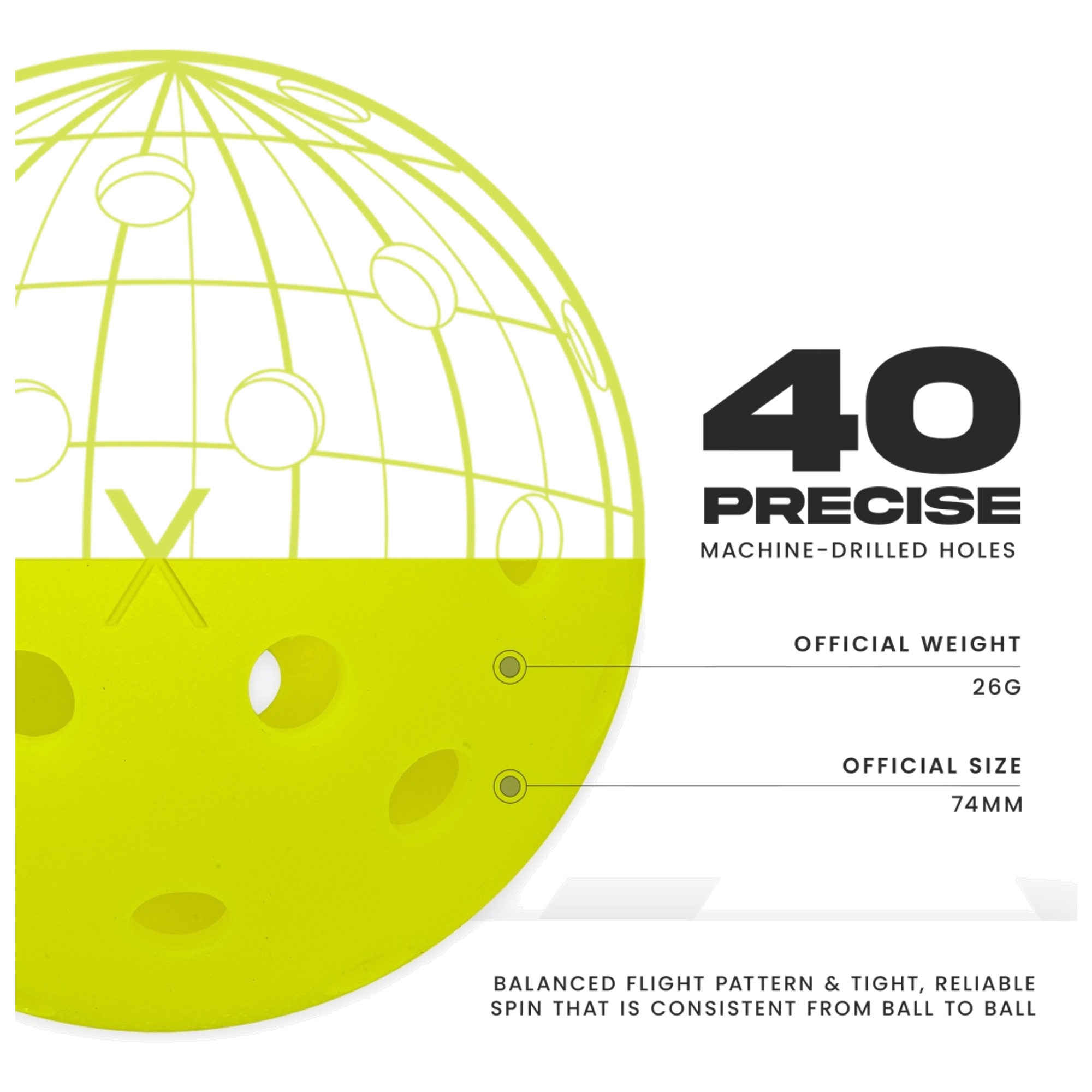 X-40 Bucket of 36 Pickleball balls