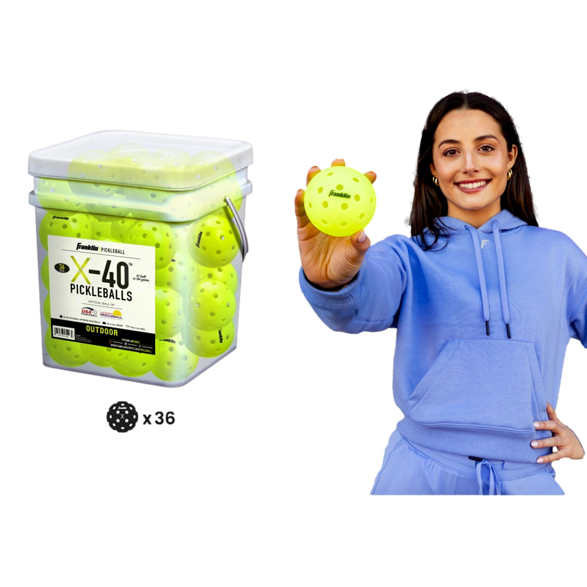 X-40 Bucket of 36 Pickleball balls | PGA TOUR Superstore