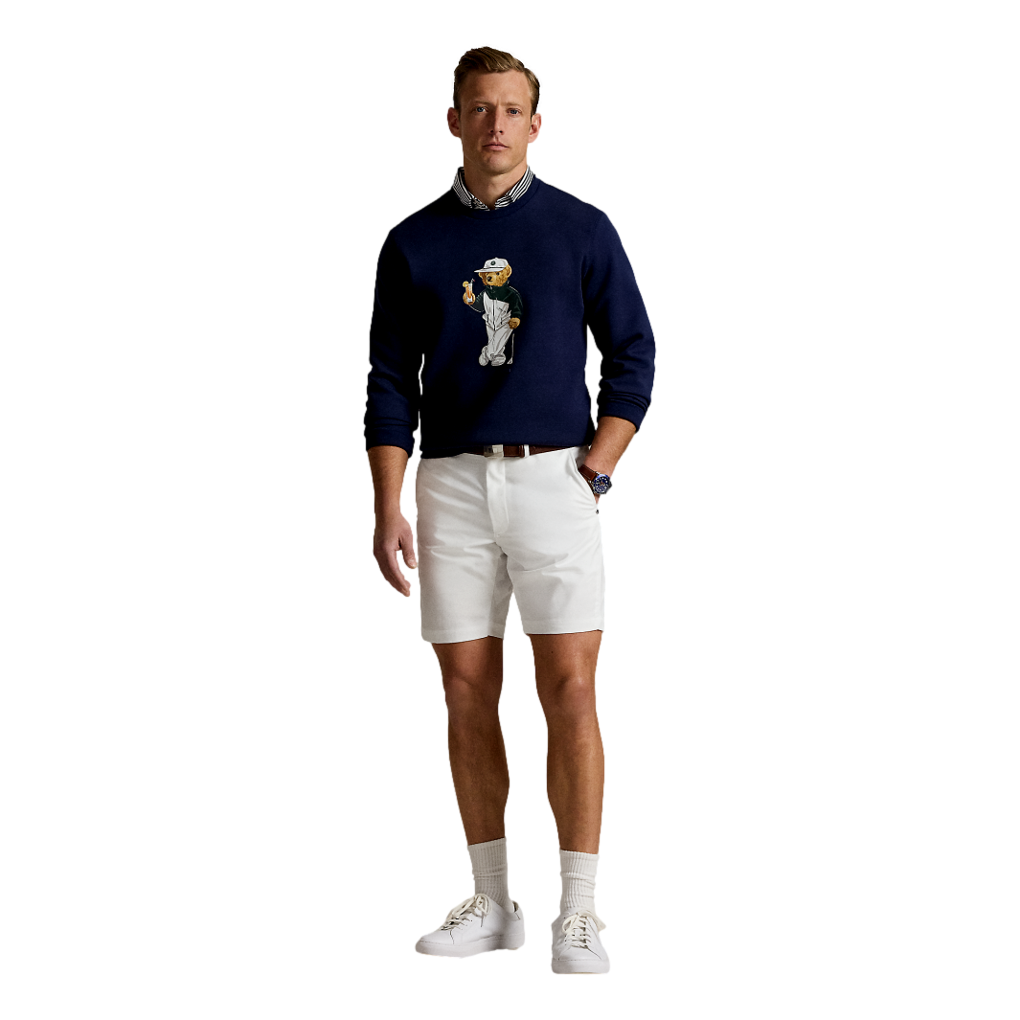 Classic Polo Bear Double-Knit Men's Golf Sweatshirt