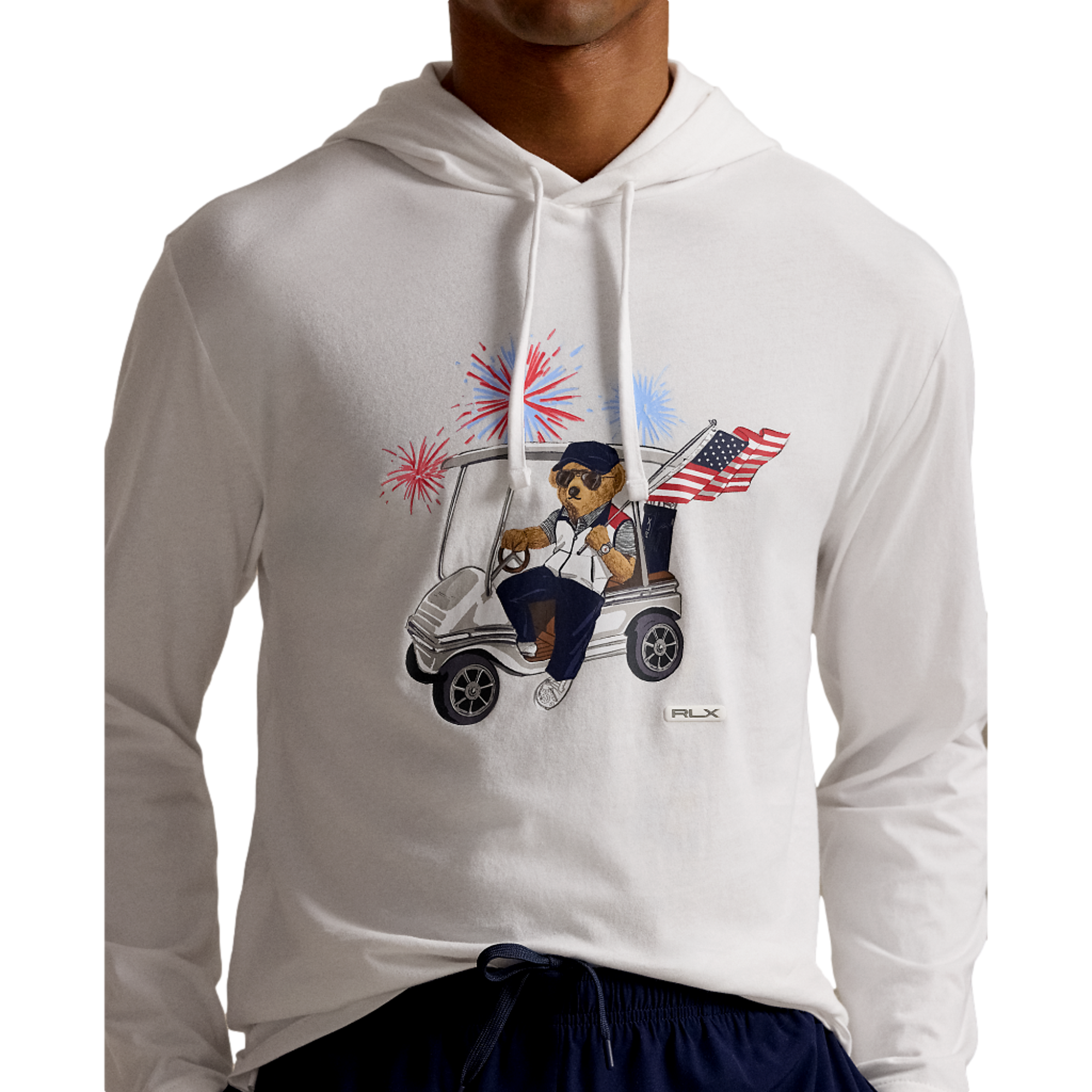 Novelty Bear Knit Men's Hooded Golf Shirt