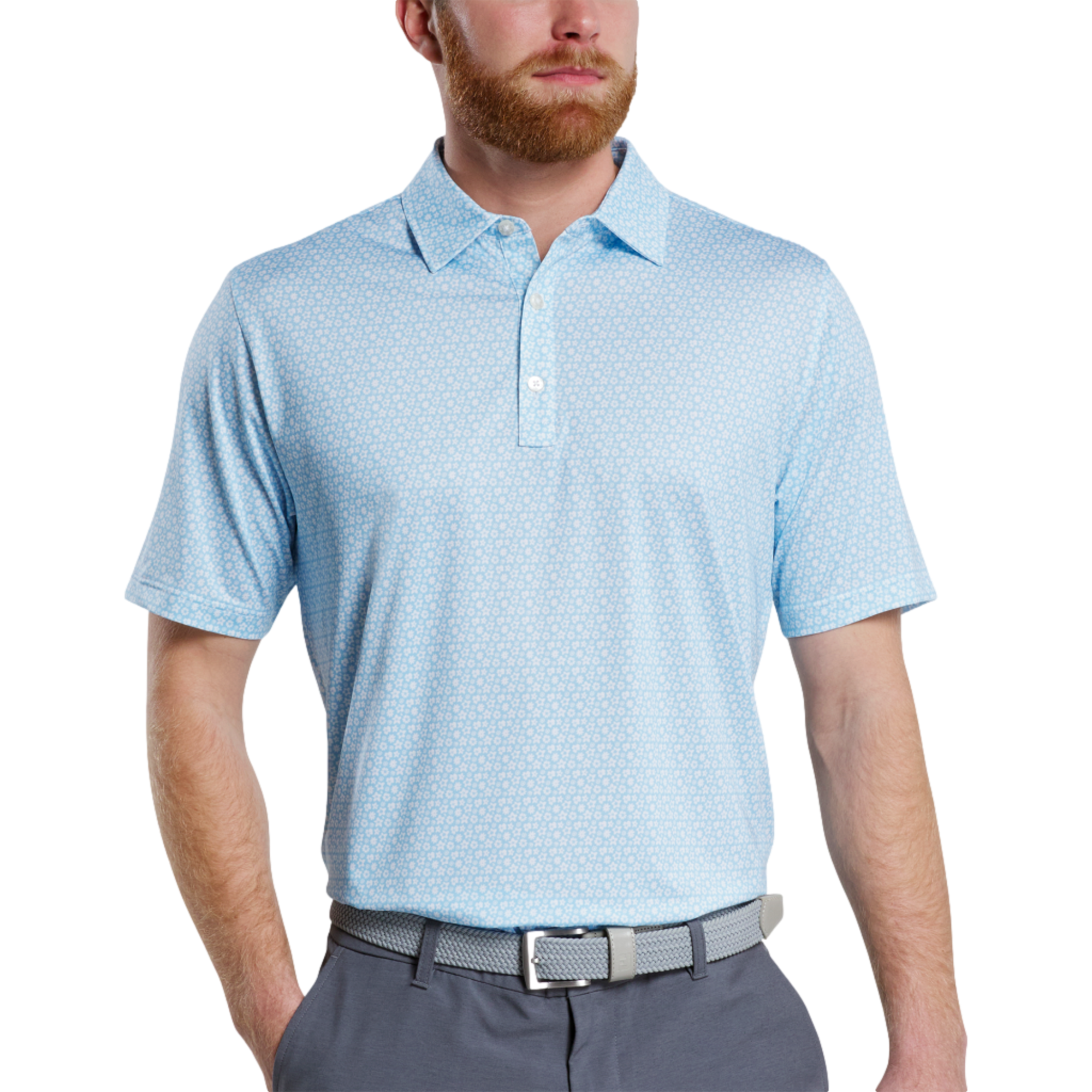 Allover Floral Lisle Polo Shirt