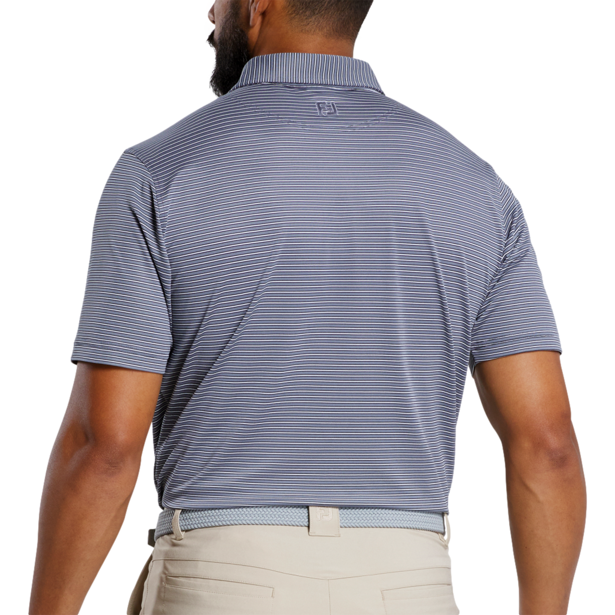 Multi Stripe Stretch Men's Short Sleeve Golf Polo Shirt